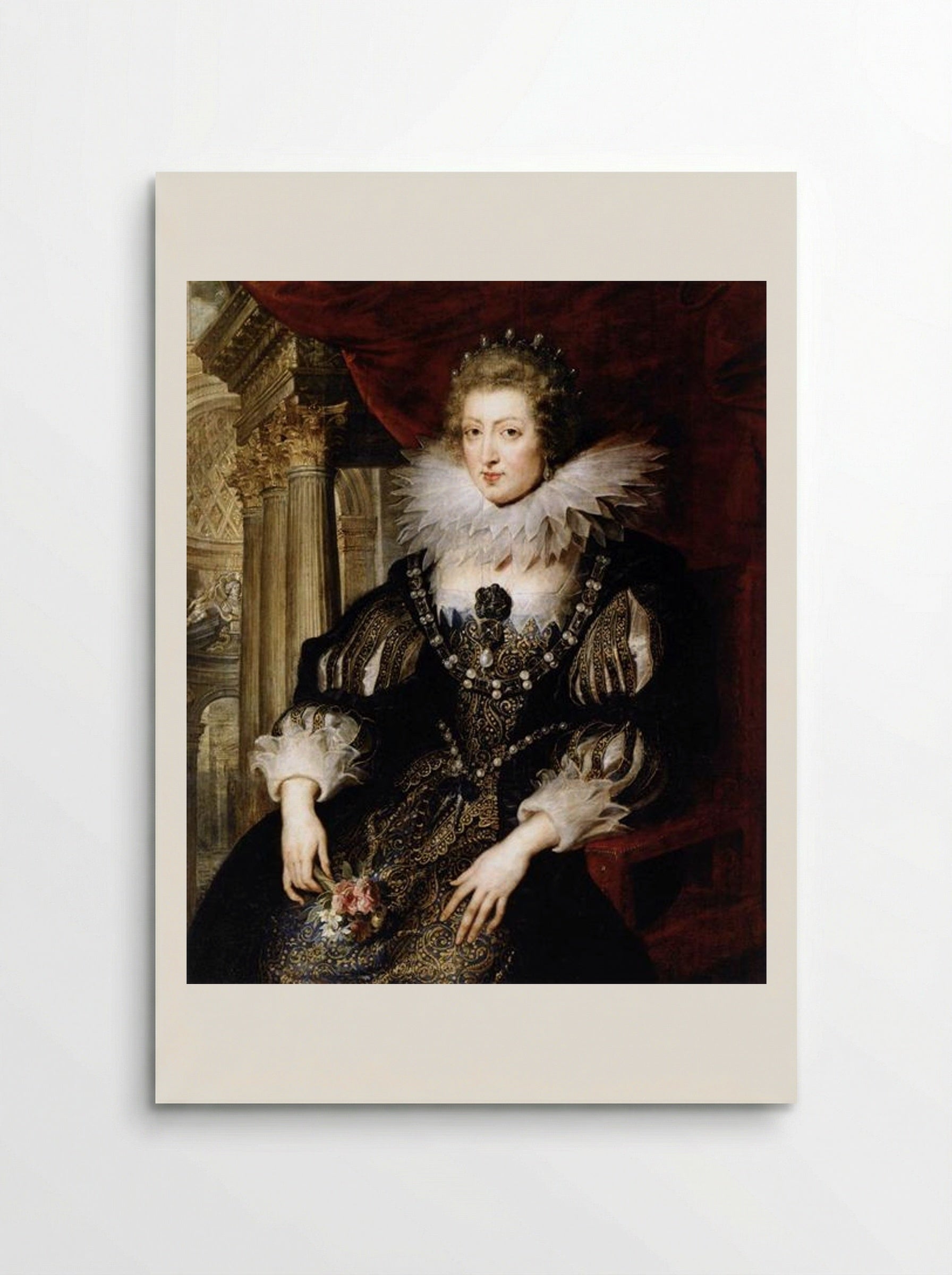 Portrait of Anne of Austria - Peter Paul Rubens - Poster