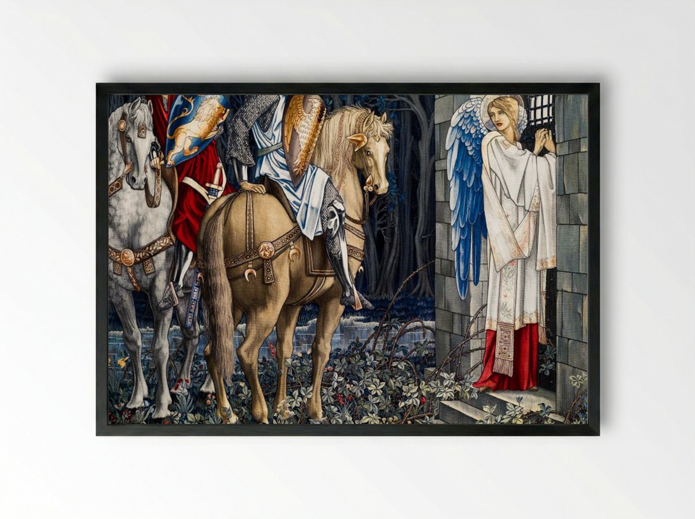 The Failure of Sir Gawaine - Edward Burne-Jones - Framed Print Black