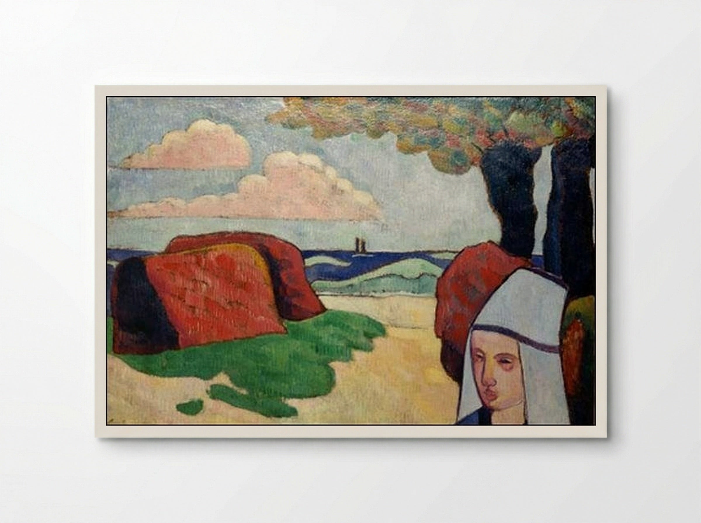 Breton Woman at Haystacks - Émile Bernard - Poster