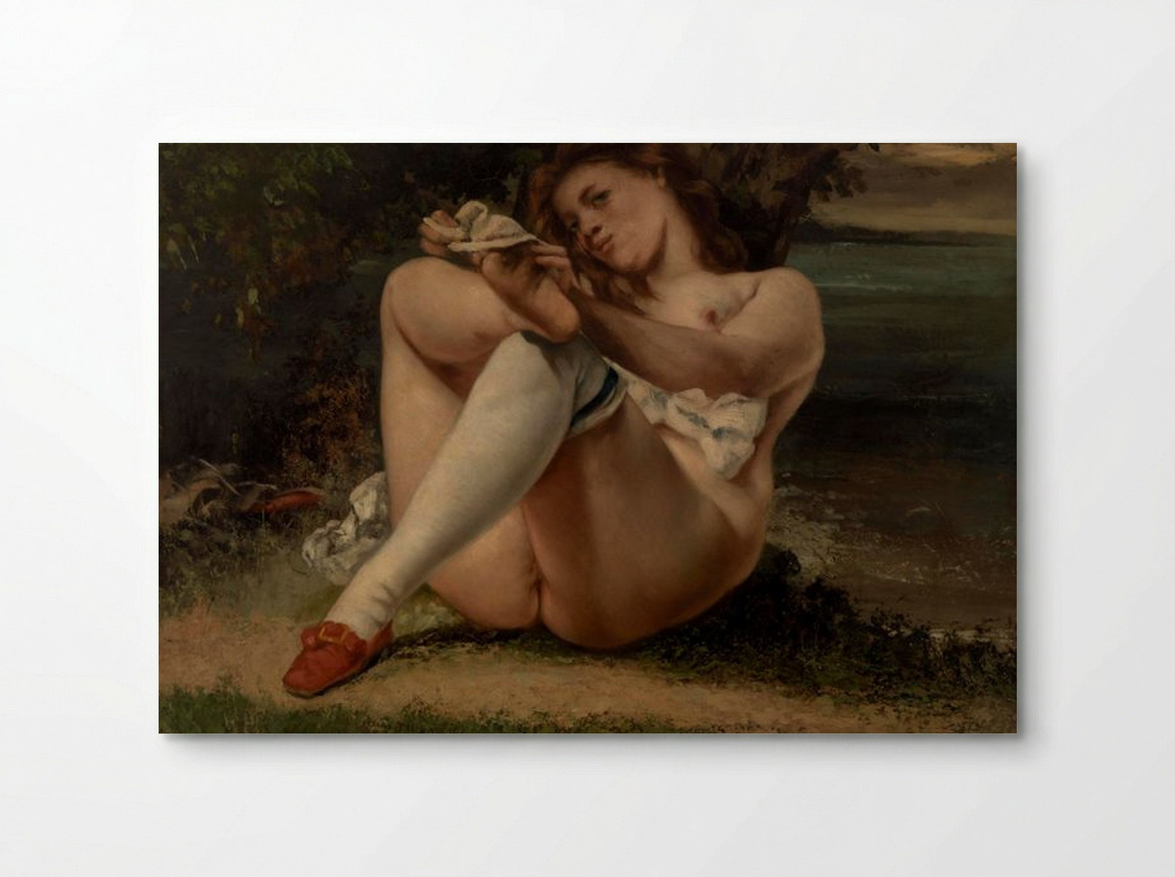 Woman with White Stockings (La Femme aux bas blancs) - Gustave Courbet - Poster