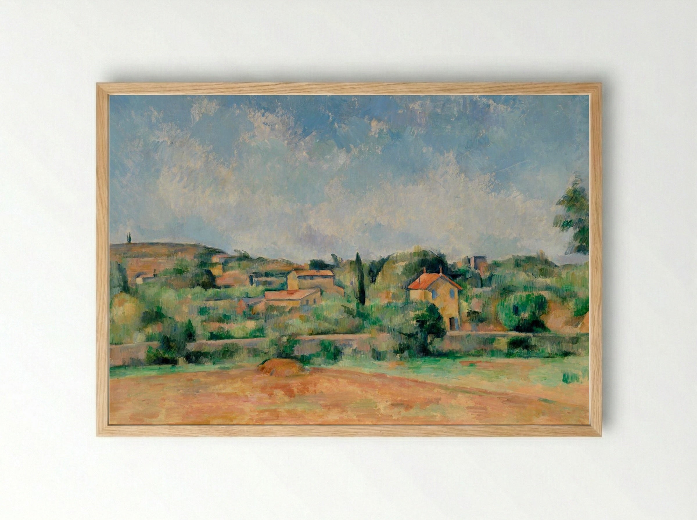 The Bellevue Plain (also called The Red Earth) - Paul Cézanne - Framed Print Wood