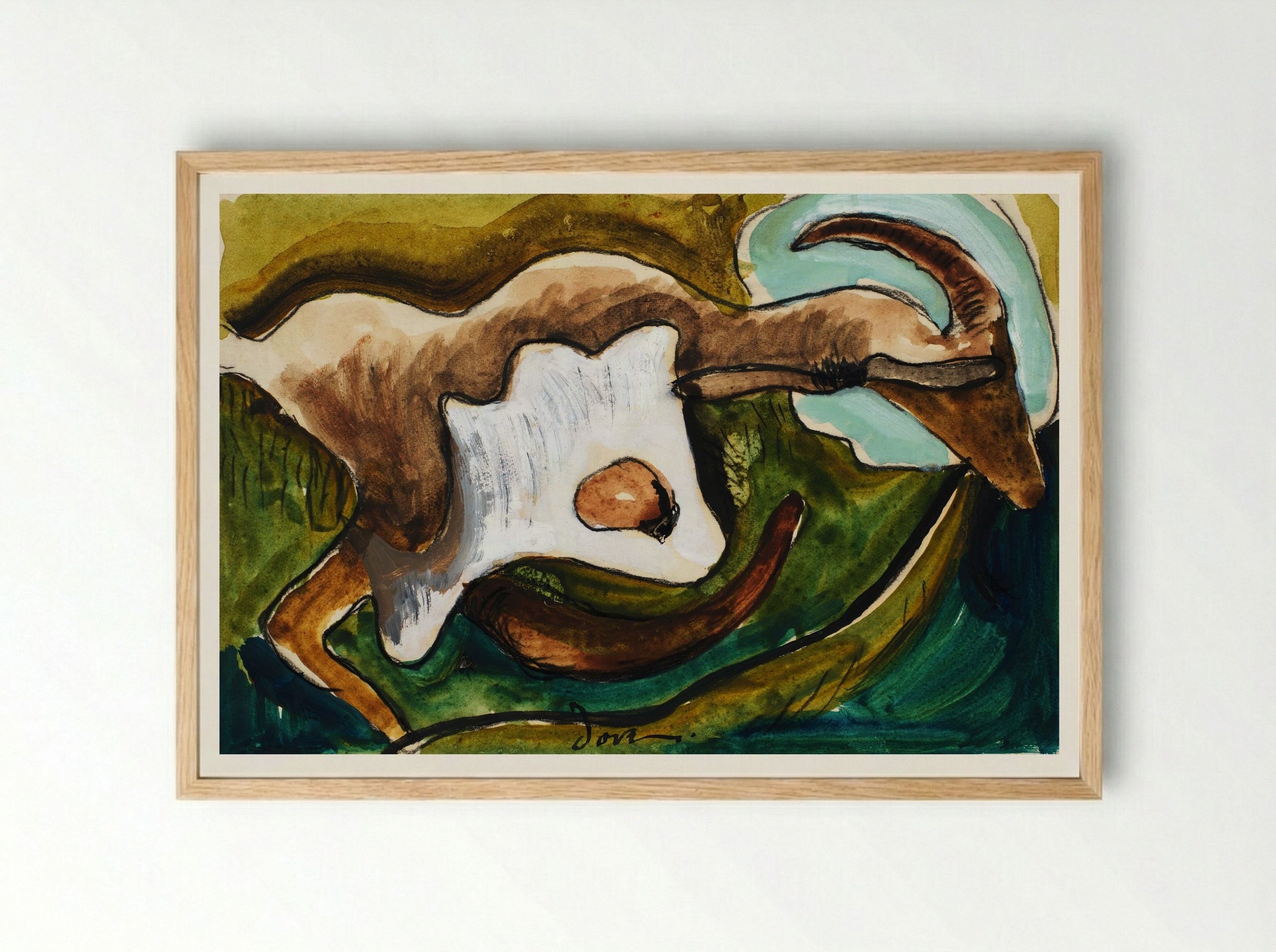 Study for Goat - Arthur Dove - Framed Print Wood