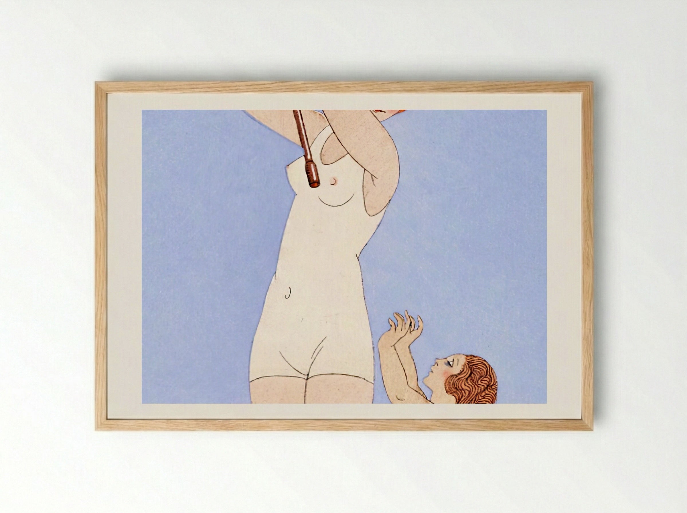 Au Lido, Plate no. 14 - George Barbier - Framed Print Wood