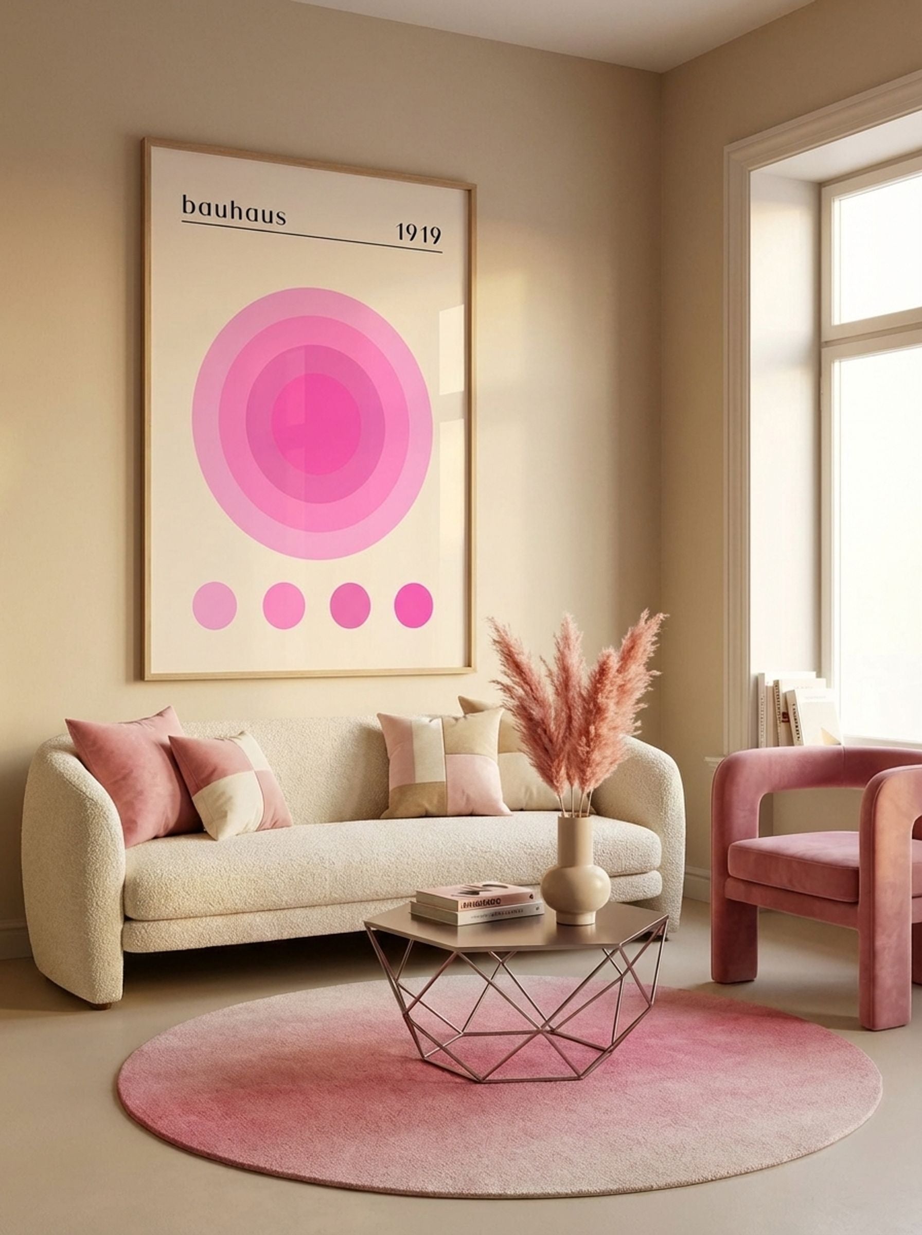 Bauhaus Radiant Pink Circles 1919 - Lifestyle