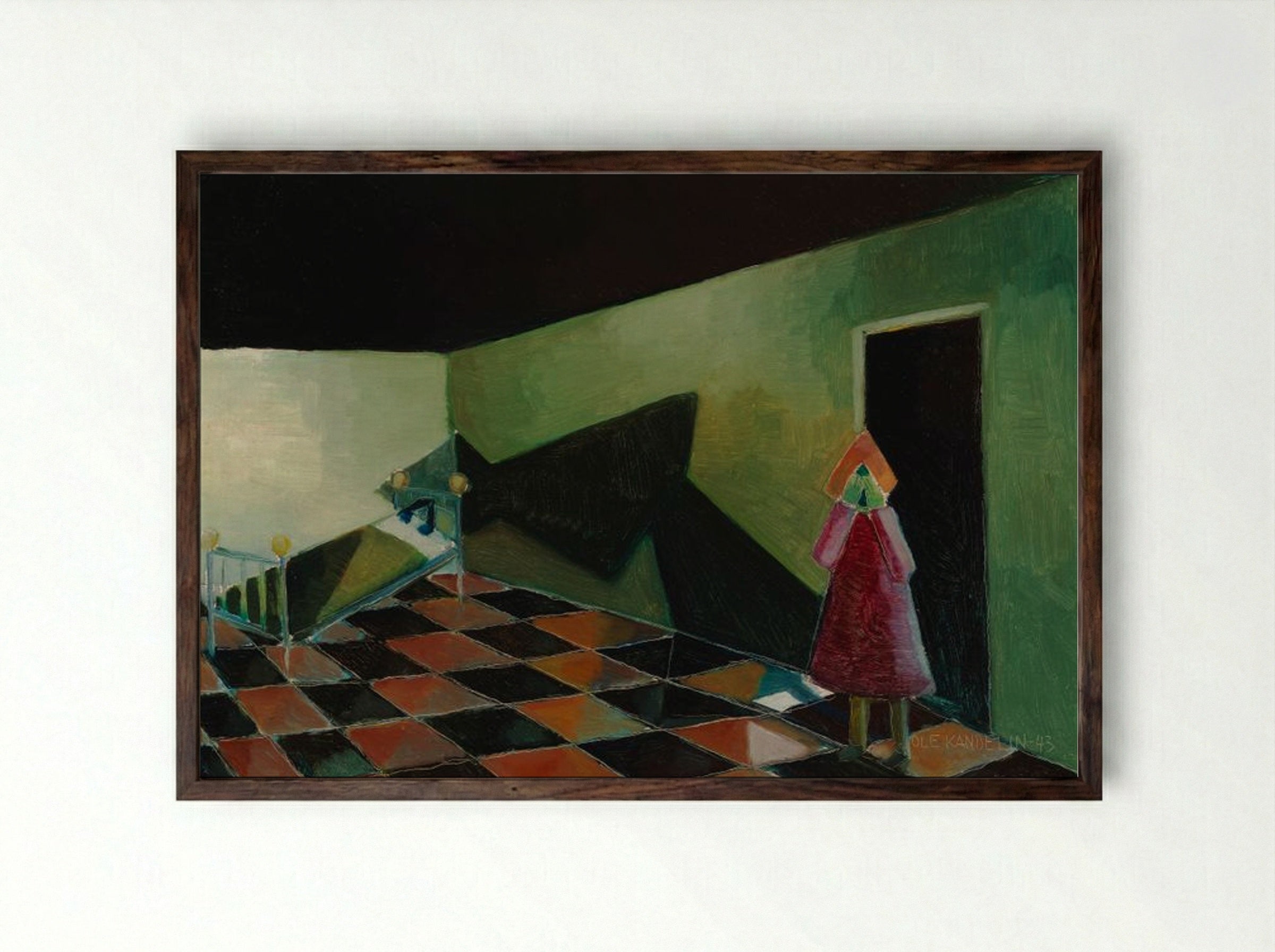 Orphan - Ole Kandelin - Framed Print Dark Wood