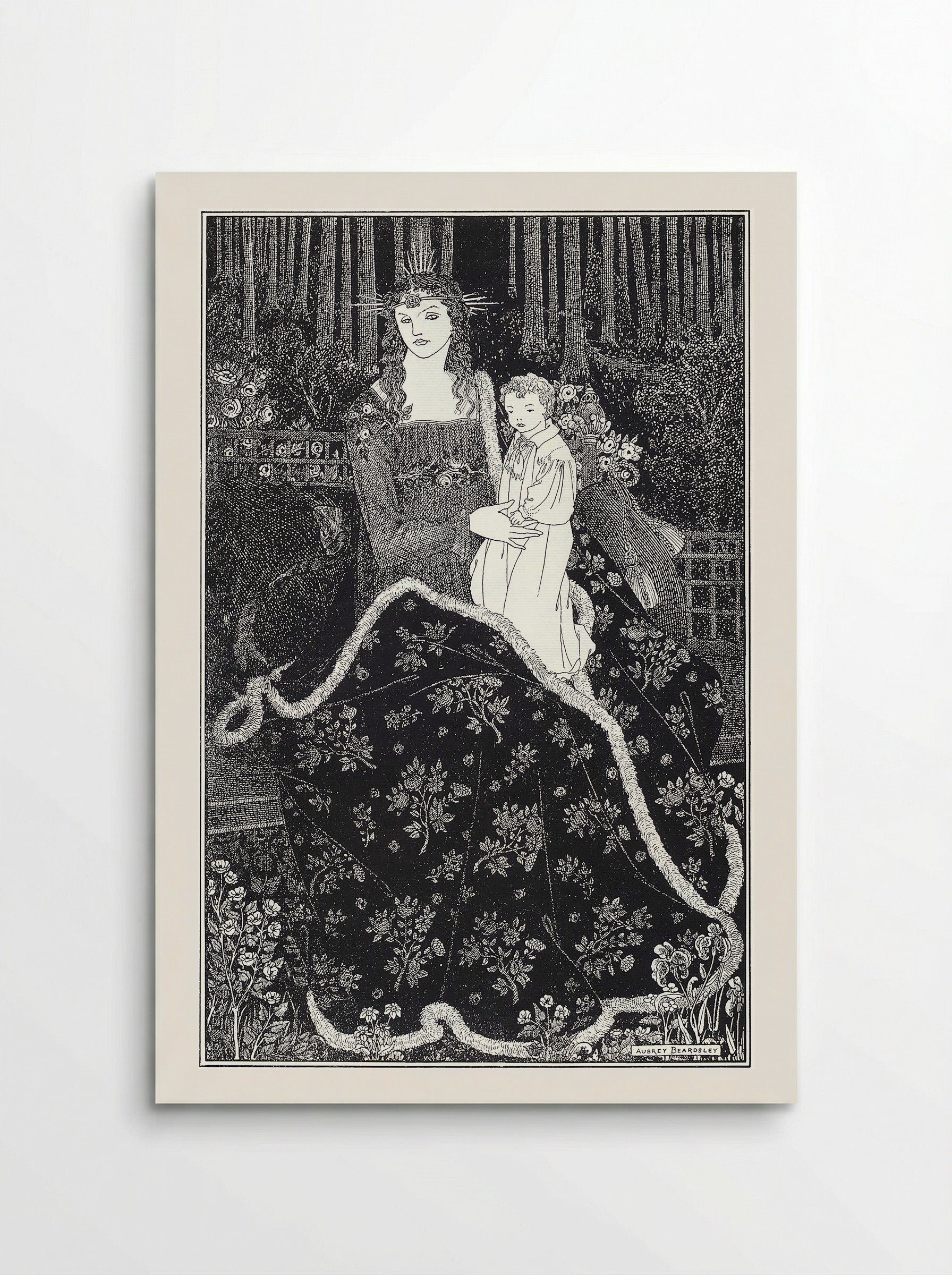 A Christmas Card - Aubrey Beardsley - Poster
