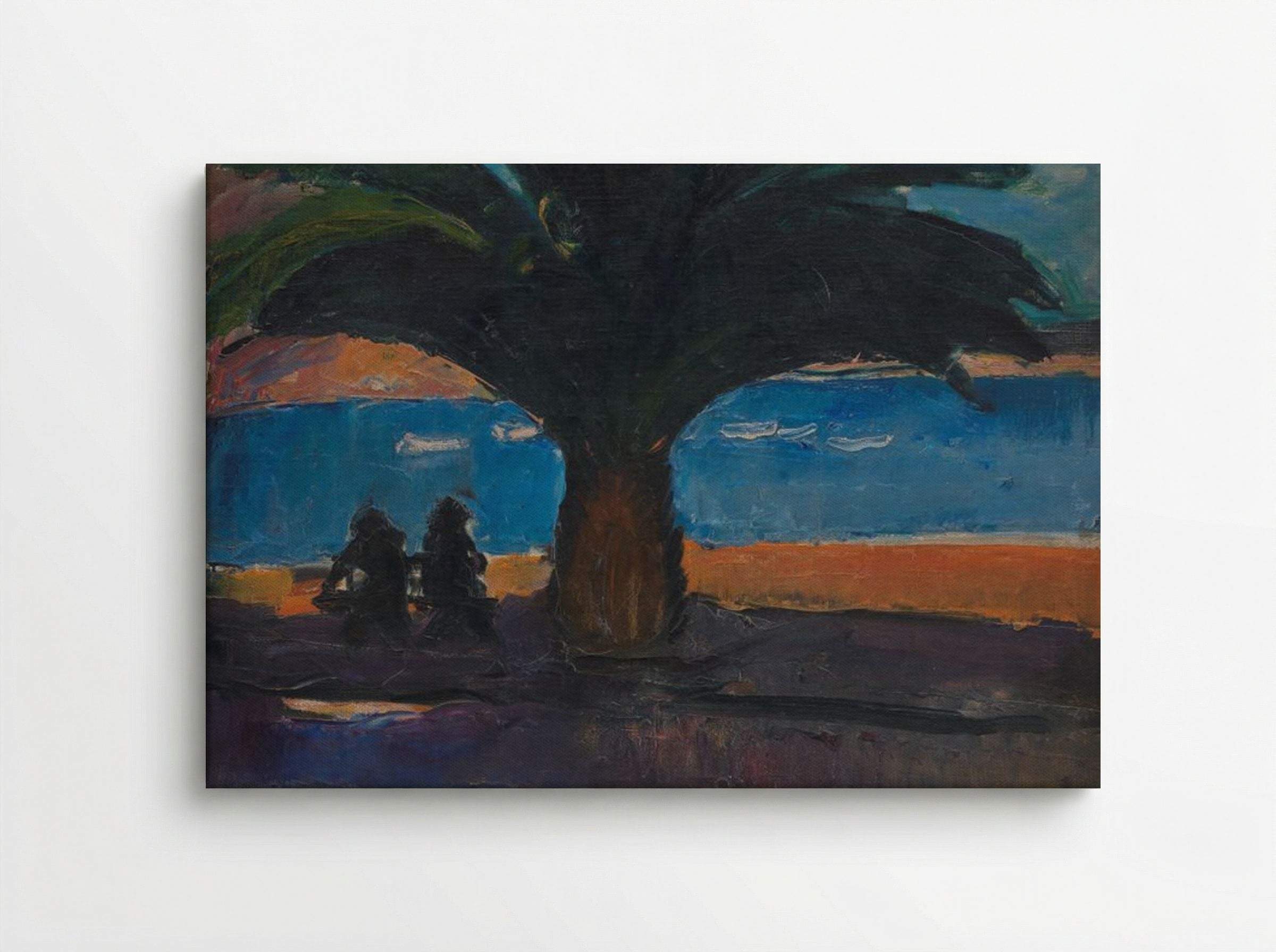 The Thick Palm. View from Villefranche - Jens Adolf Jerichau - Canvas