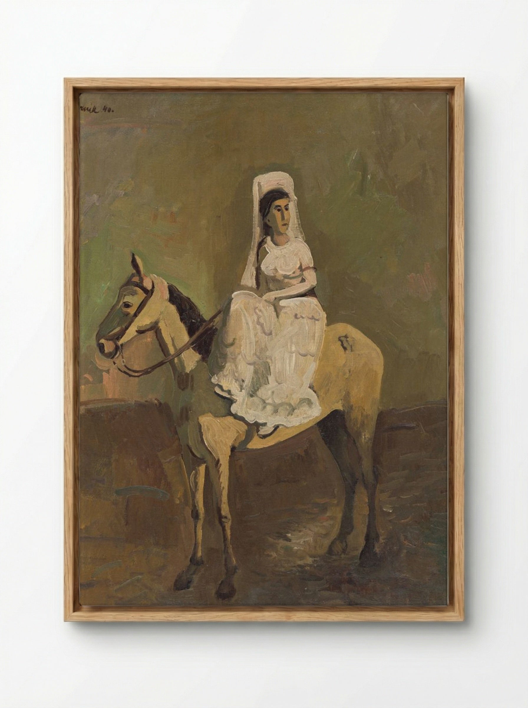 Equestrian - Cyprián Majerník - Framed Canvas Wood