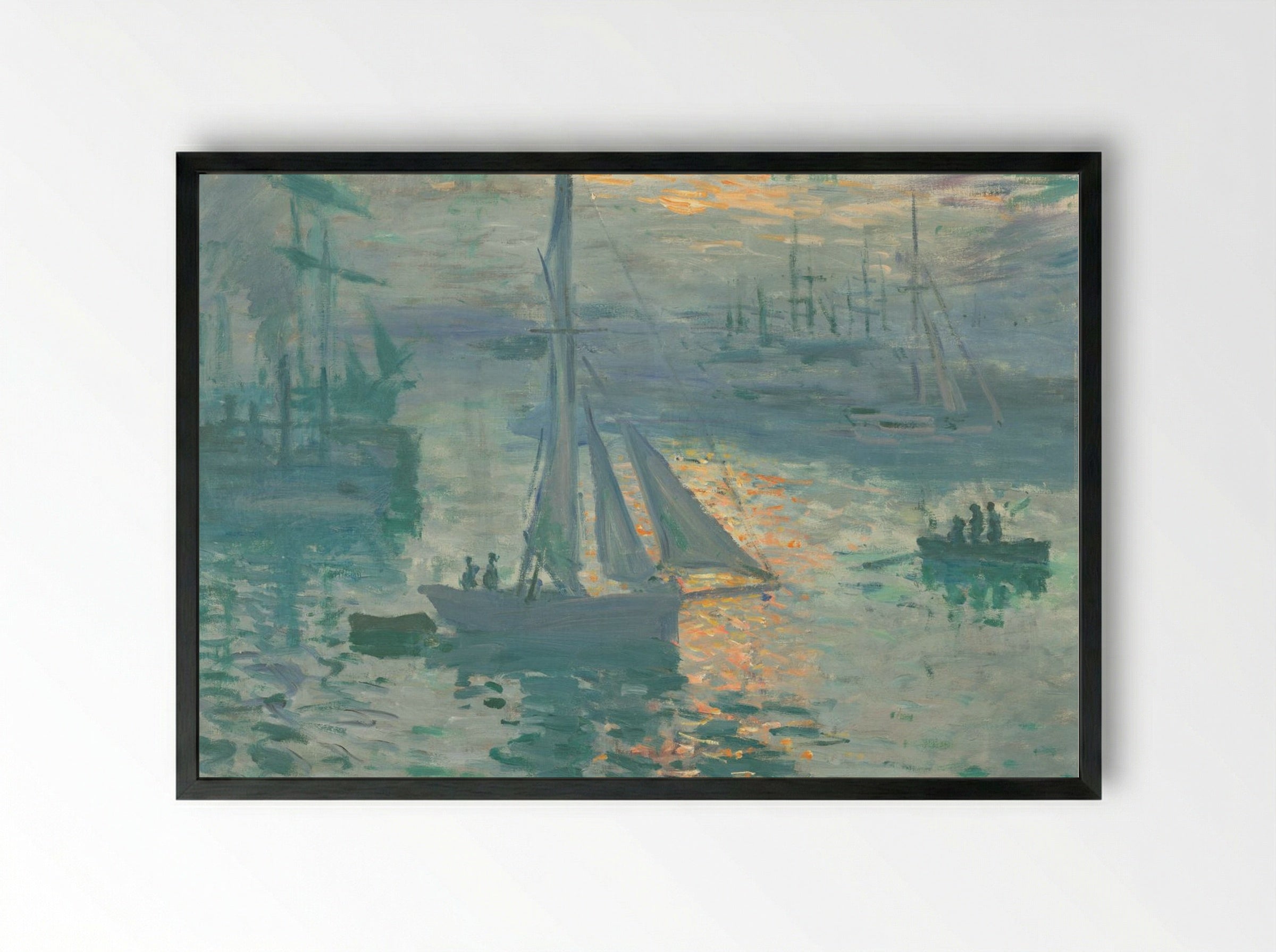 Sunrise - Claude Monet - Framed Print Black