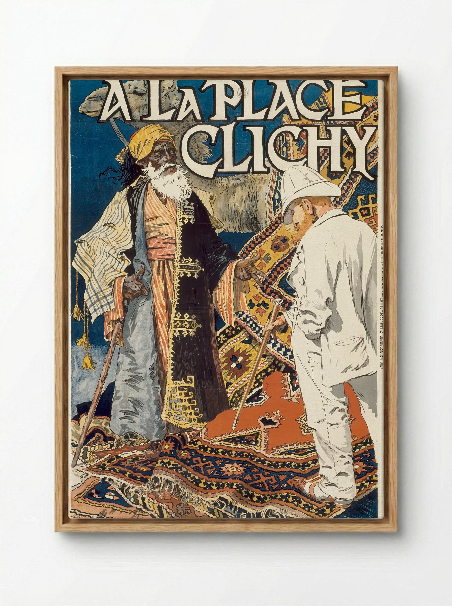 A la Place Clichy - Eugène Samuel Grasset - Framed Canvas Wood