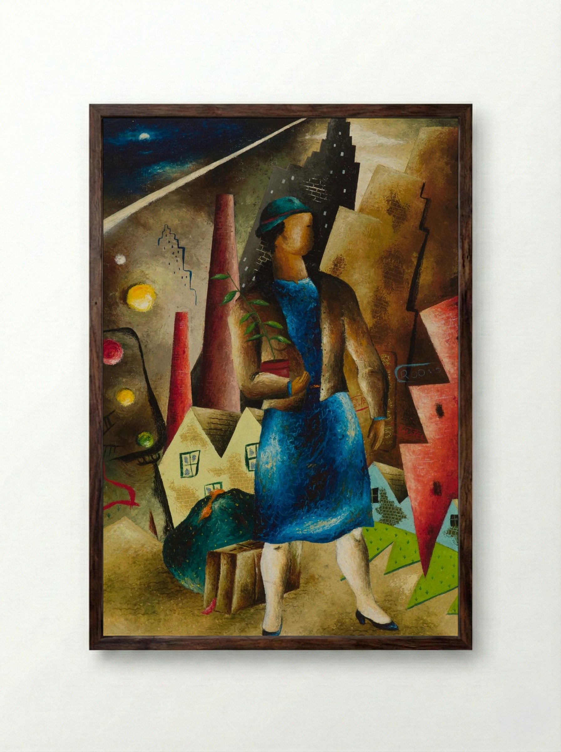 The Eviction - Eugeniusz Eibisch - Framed Print Dark Wood