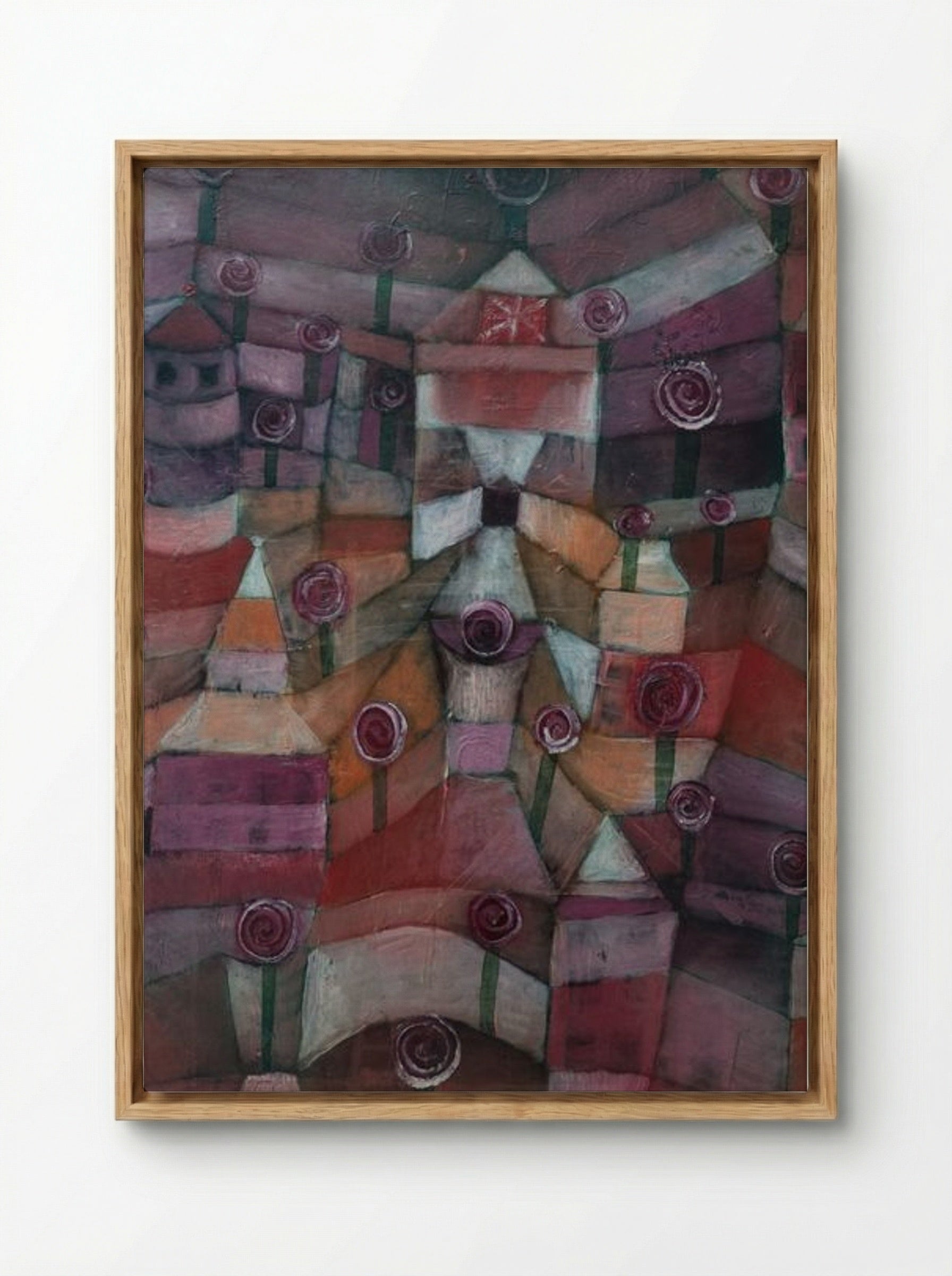 Rose Garden - Paul Klee - Framed Canvas Wood