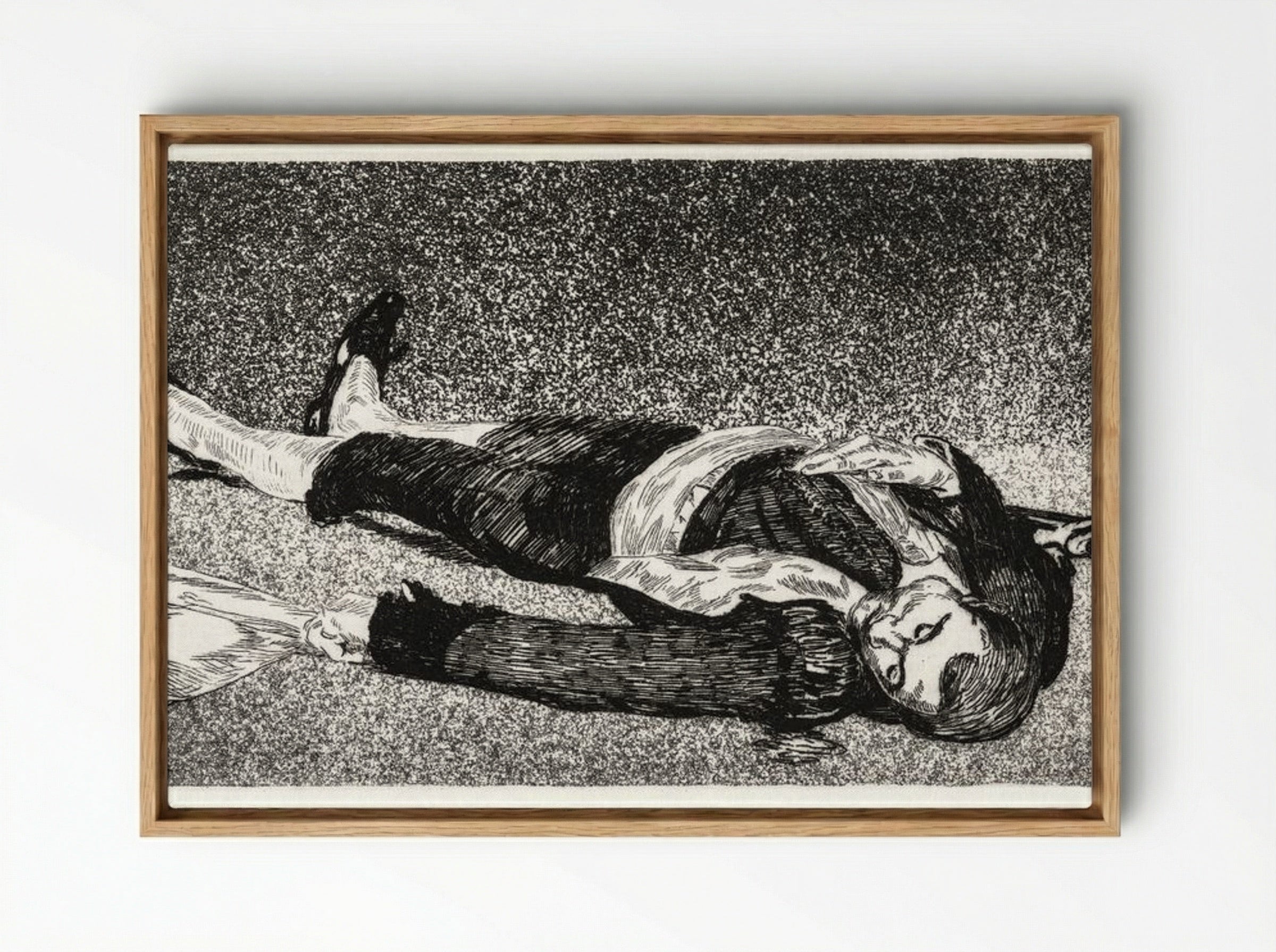 The Dead Toreador - Édouard Manet - Framed Canvas Wood