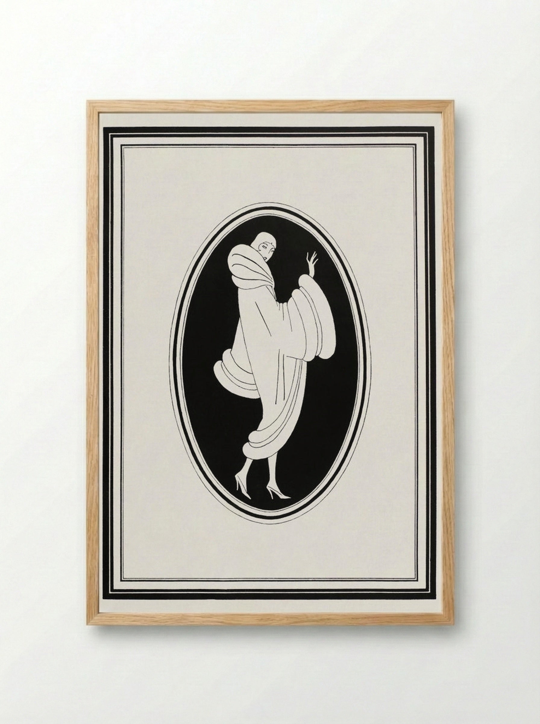 Advertisement for Brandt's Fur Coat - Fine Art Print - Framed Print Wood