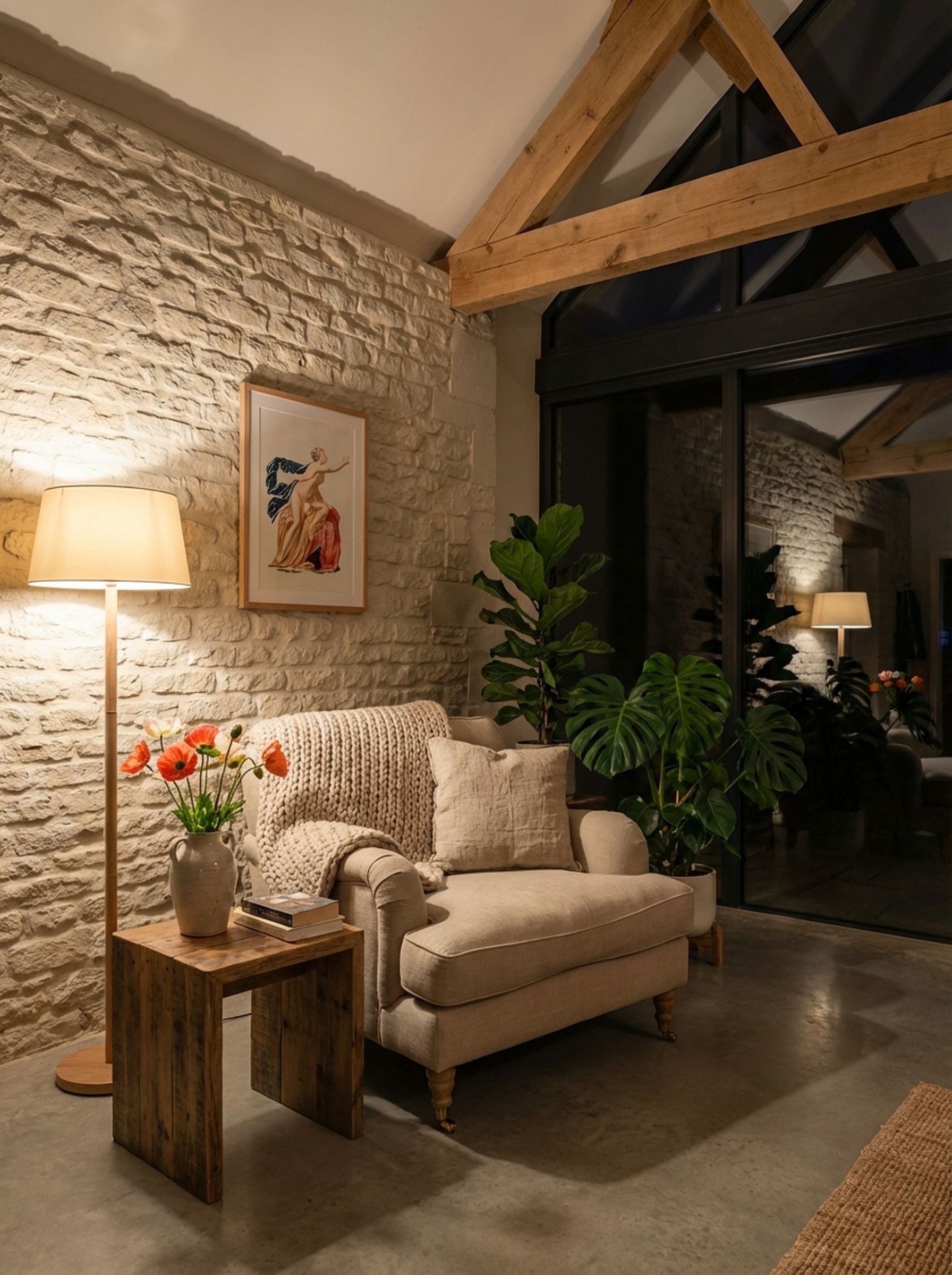 Papaver and Nude Female Figure - Fine Art Print - Lifestyle