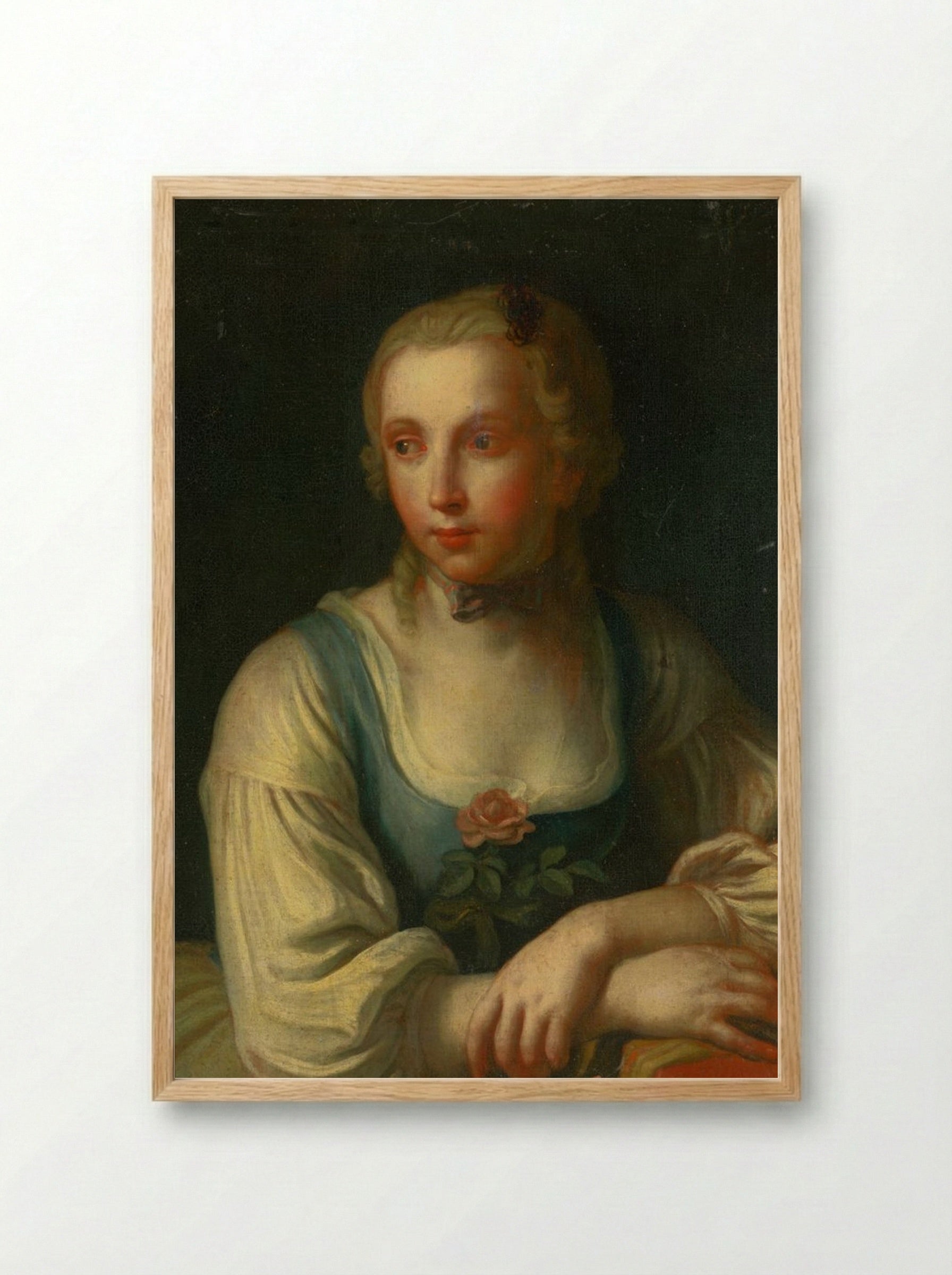 Portrait of a Girl - Fine Art Print - Framed Print Wood