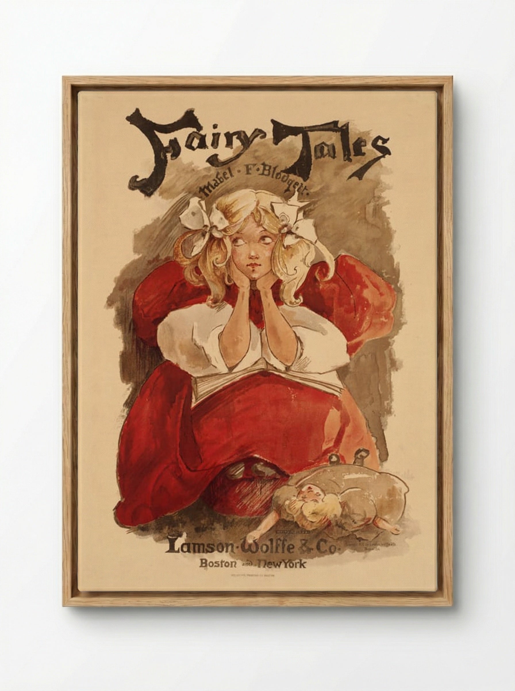 Fairy Tales (Mabel F. Blodgett Illustrations) - Ethel Reed - Framed Canvas Wood