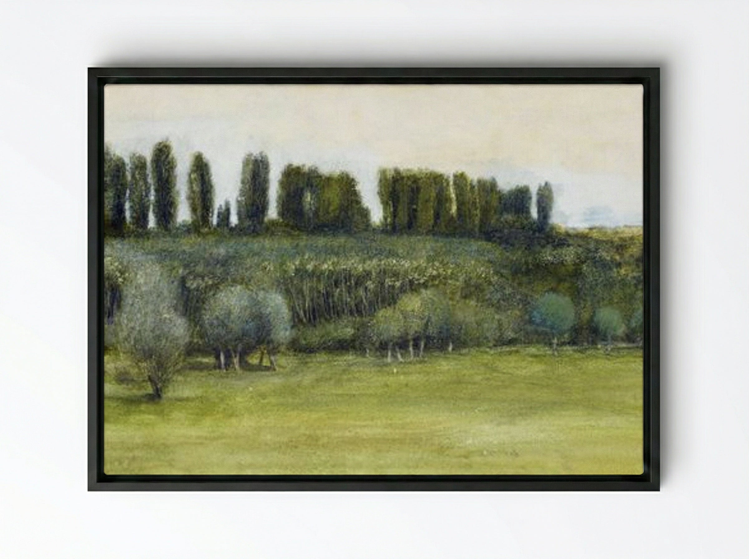 Landscape Study - Edward Burne-Jones - Framed Canvas Black
