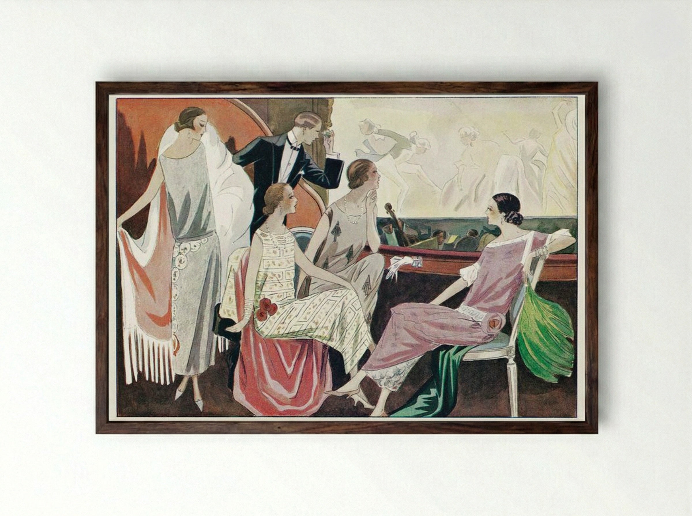 Opera Comique - Edward Henry Molyneux - Framed Print Dark Wood