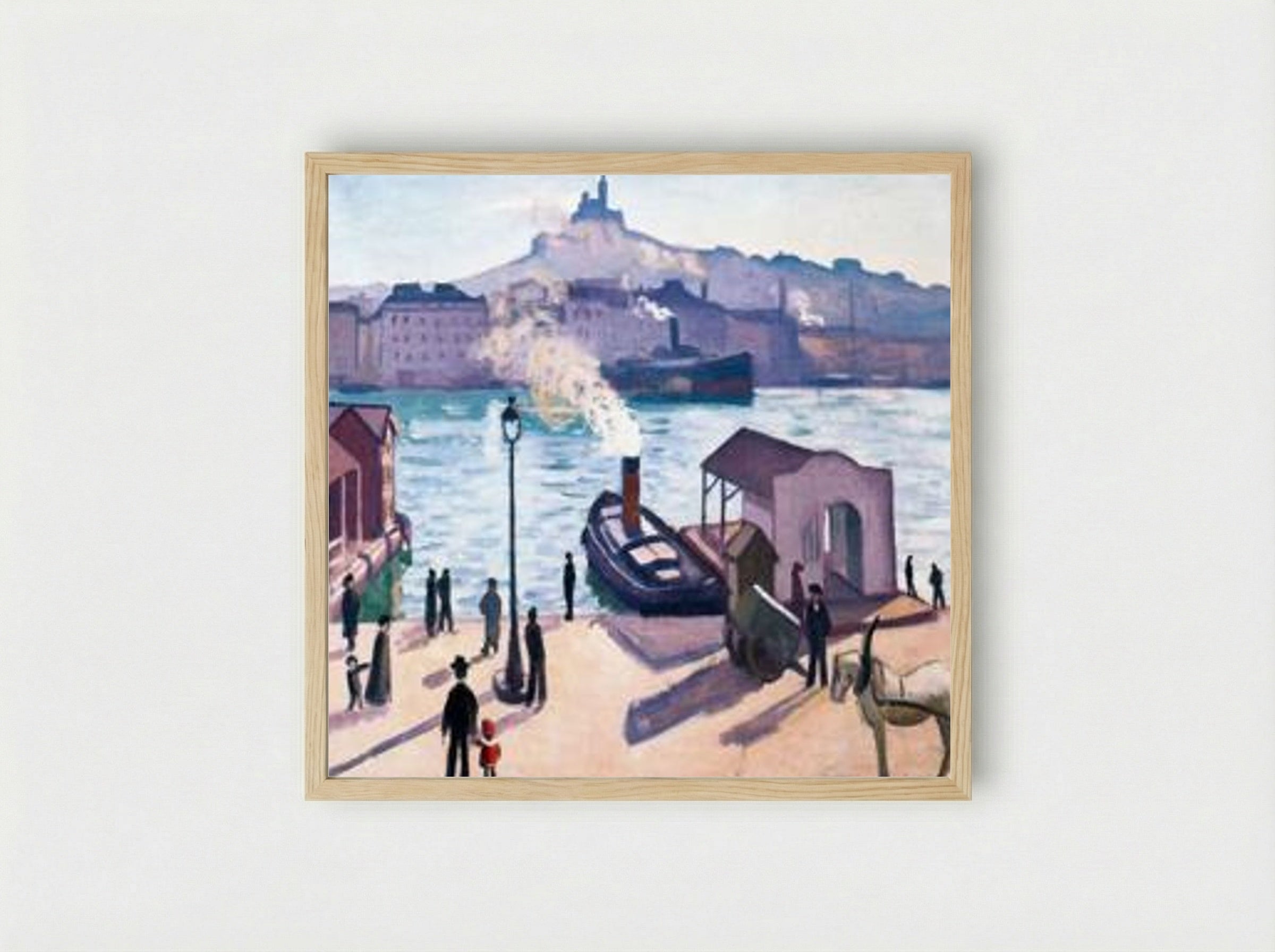 A Horse in Marseille - Albert Marquet - Framed Print Wood