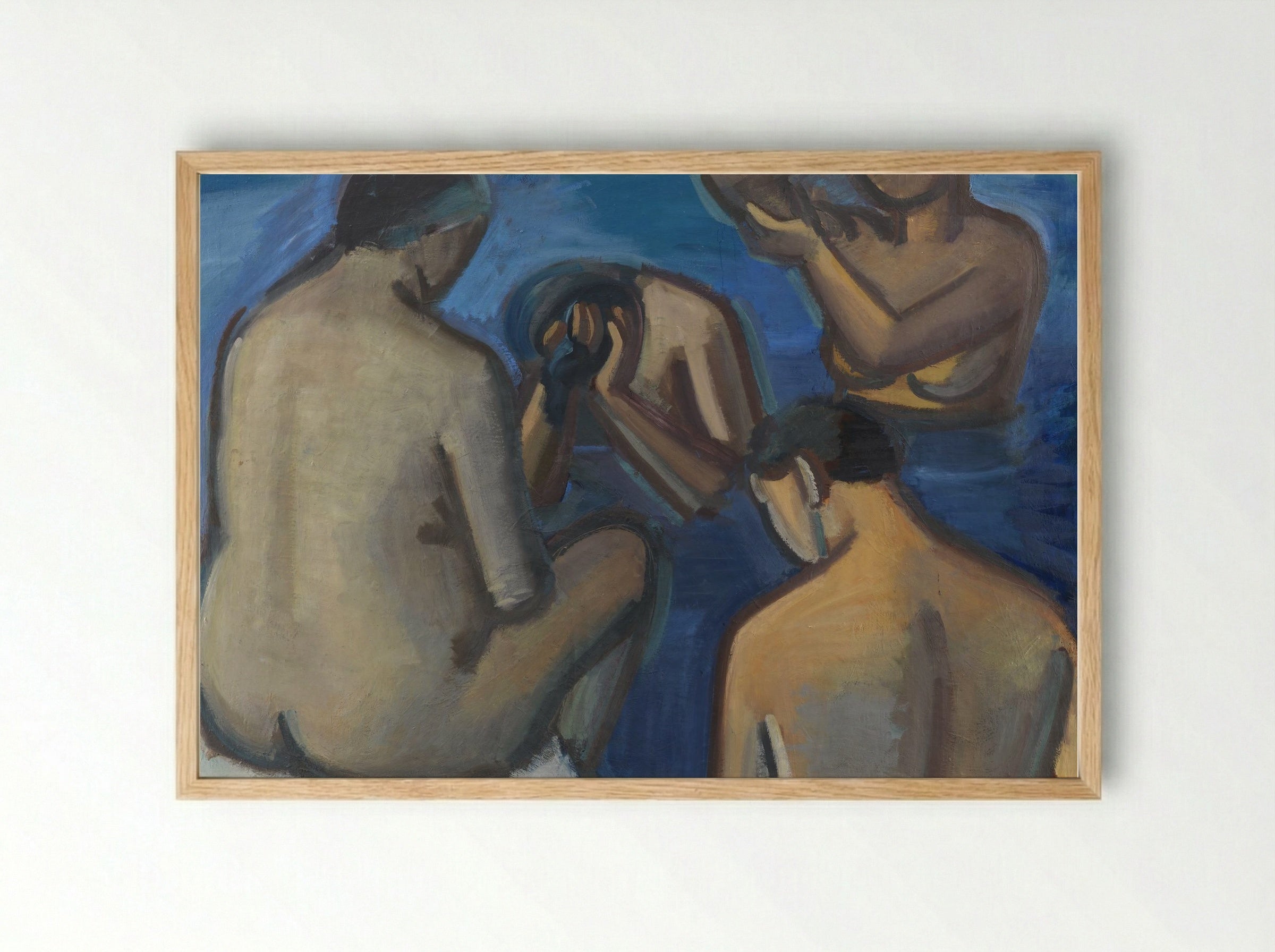 After the Bath - Vilhelm Lundstrøm - Framed Print Wood