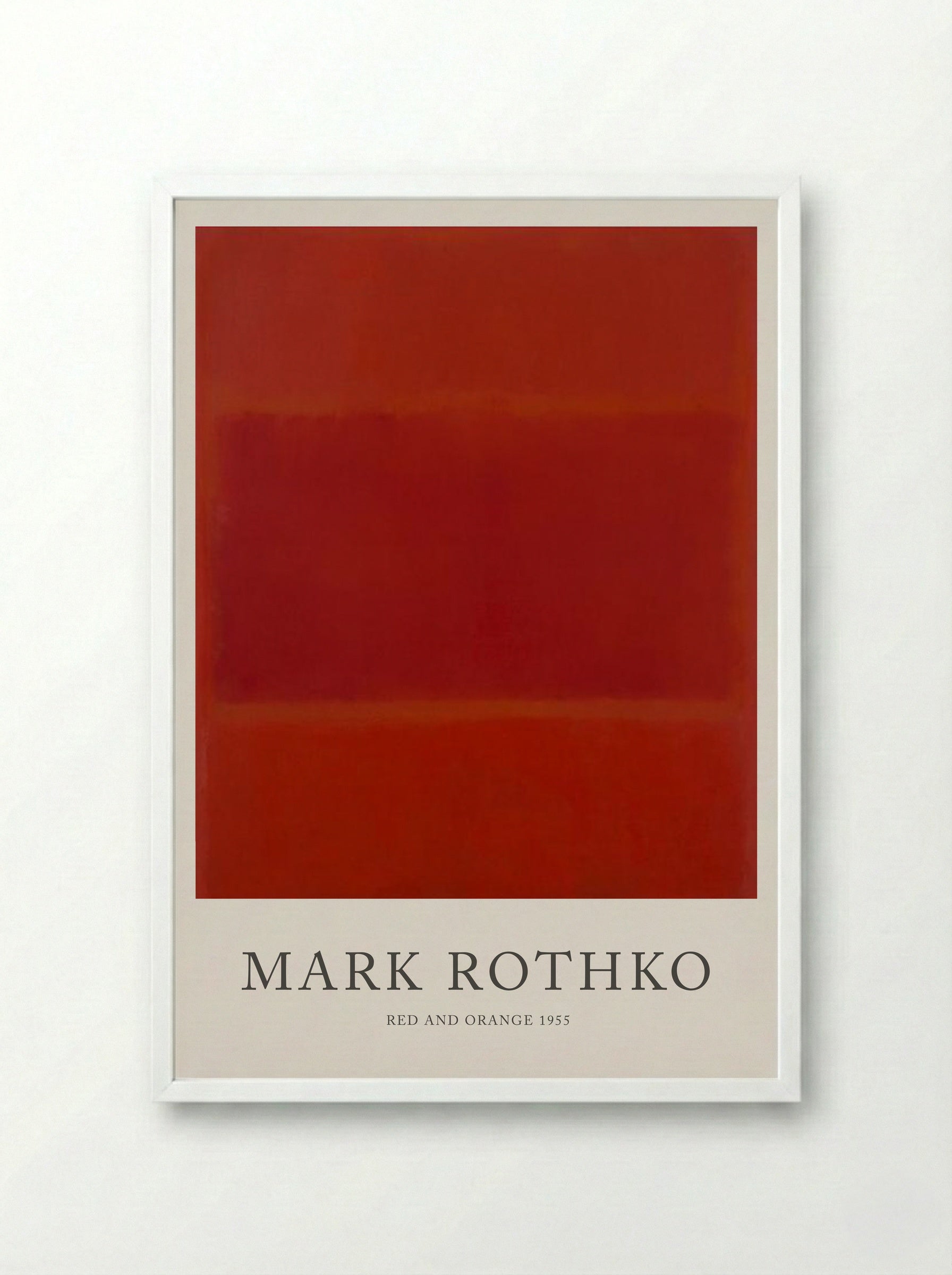 Red and Orange - Mark Rothko - Framed Print White