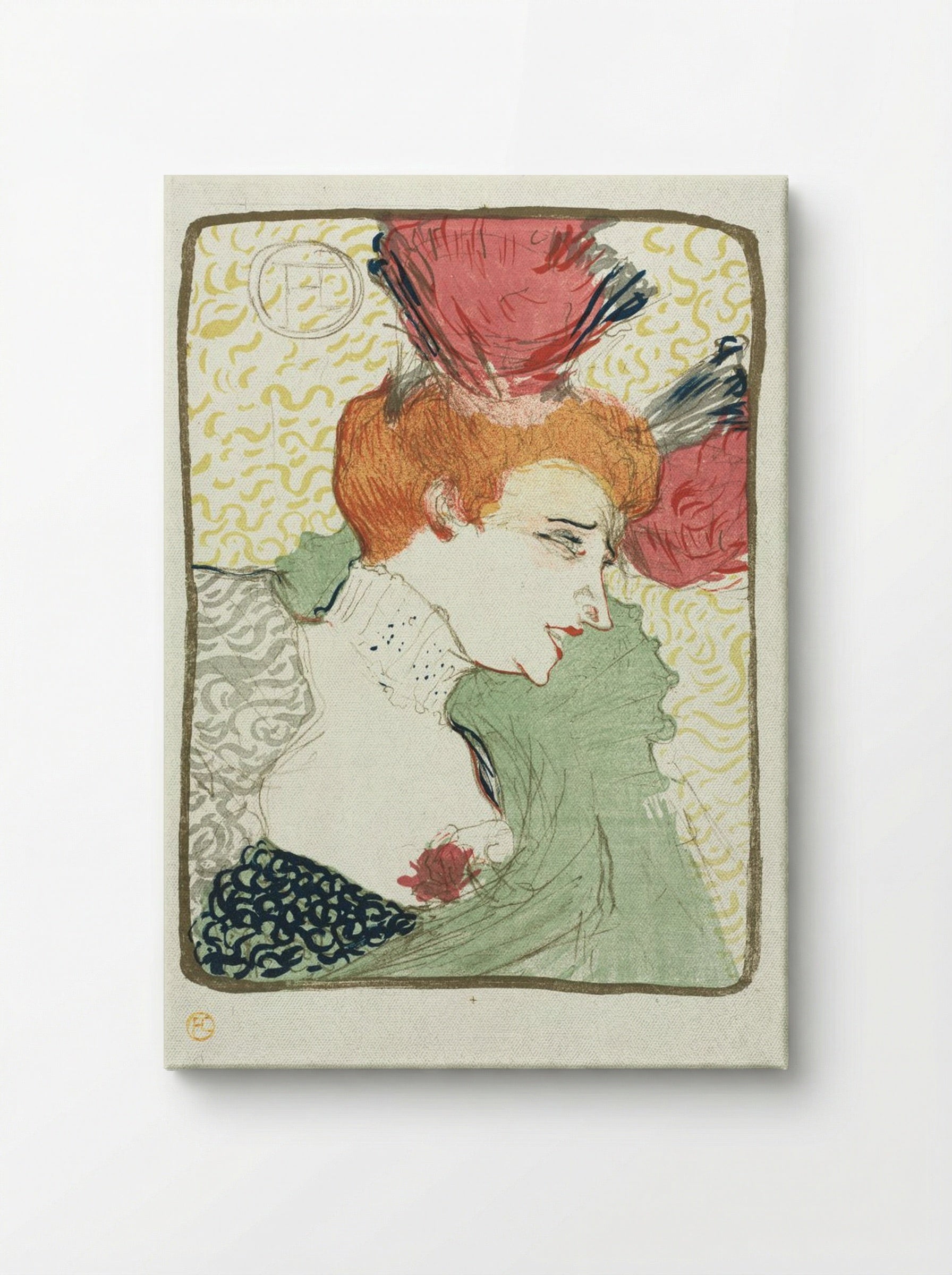 Bust of Mademoiselle Lender - Henri de Toulouse-Lautrec - Canvas