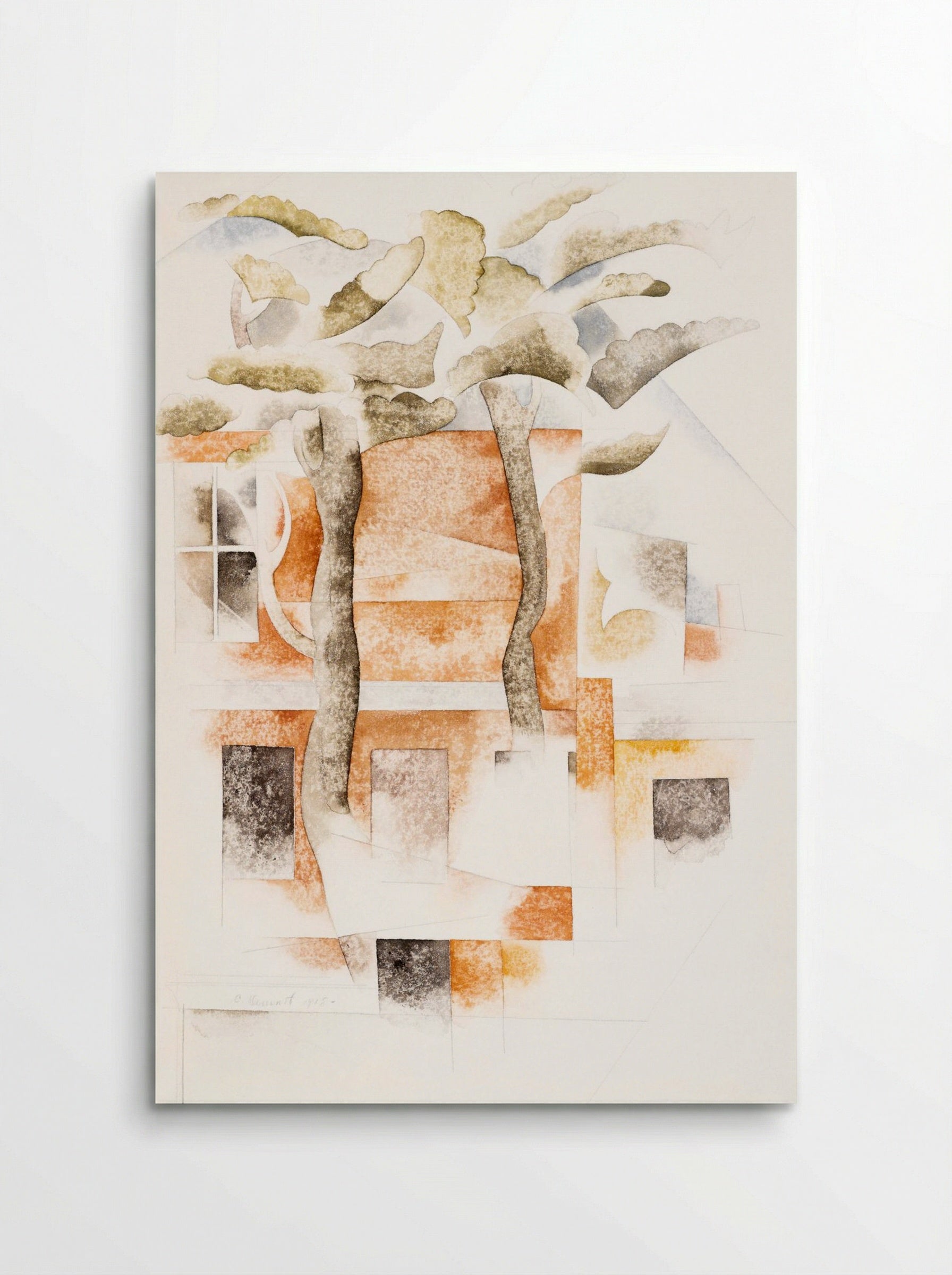 Bermuda Houses Seen Through Trees - Charles Demuth - Poster