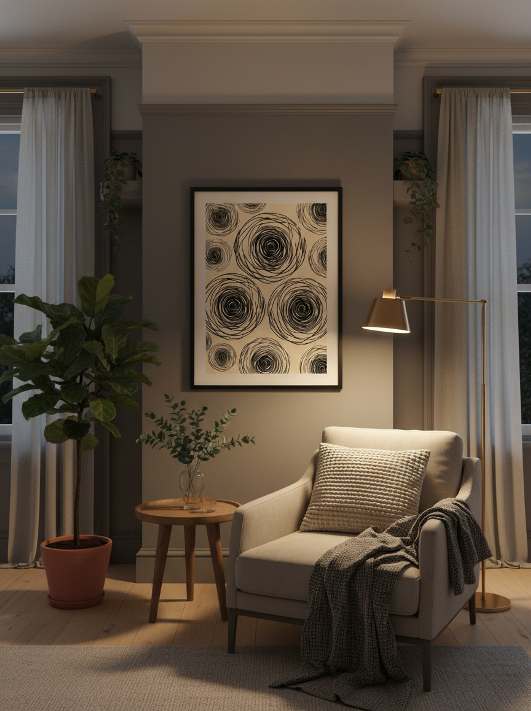 Swirling Cosmos Poster - Lifestyle