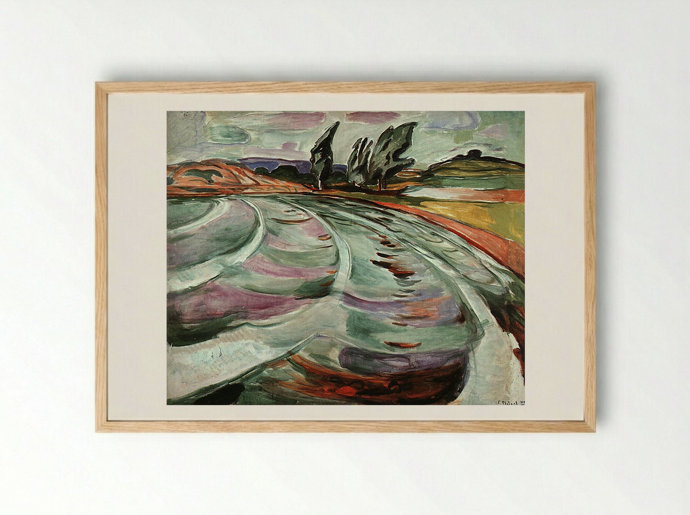 The Wave - Edvard Munch - Framed Print Wood