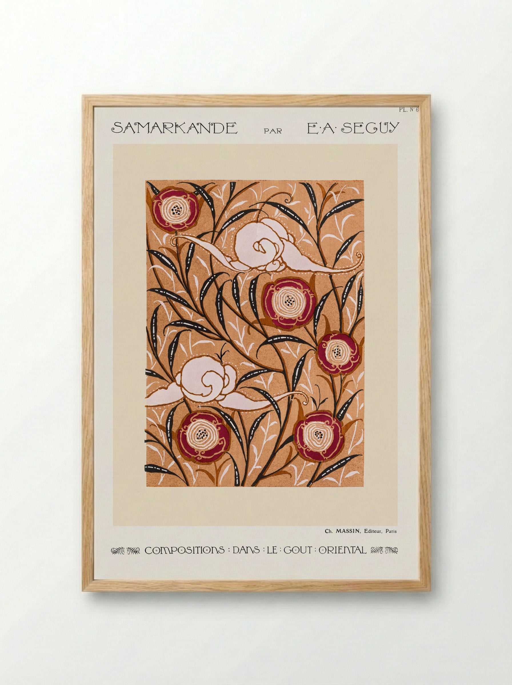 Samarkande (Plate 6, Compositions in the Oriental Style) - Émile-Allain Séguy - Framed Print Wood