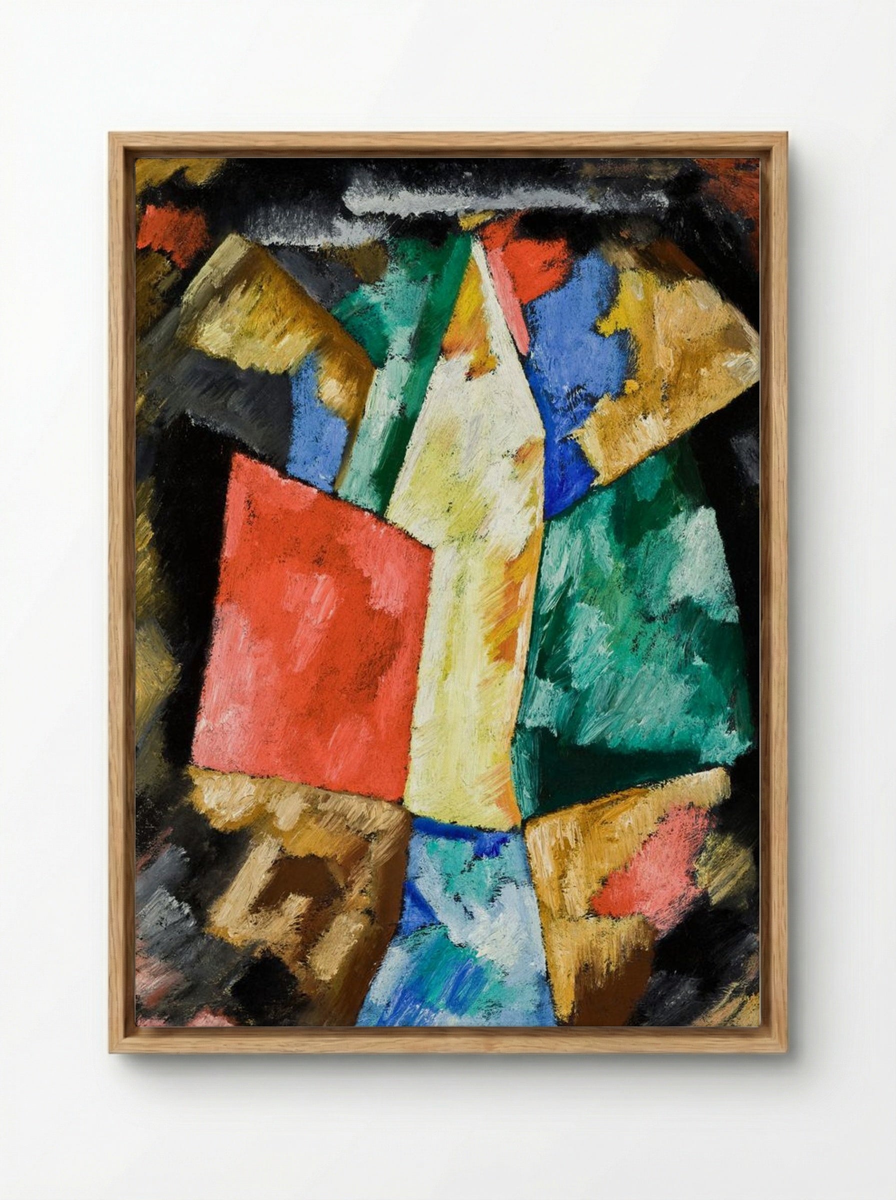 Abstraction, Blue, Yellow and Green - Marsden Hartley - Framed Canvas Wood