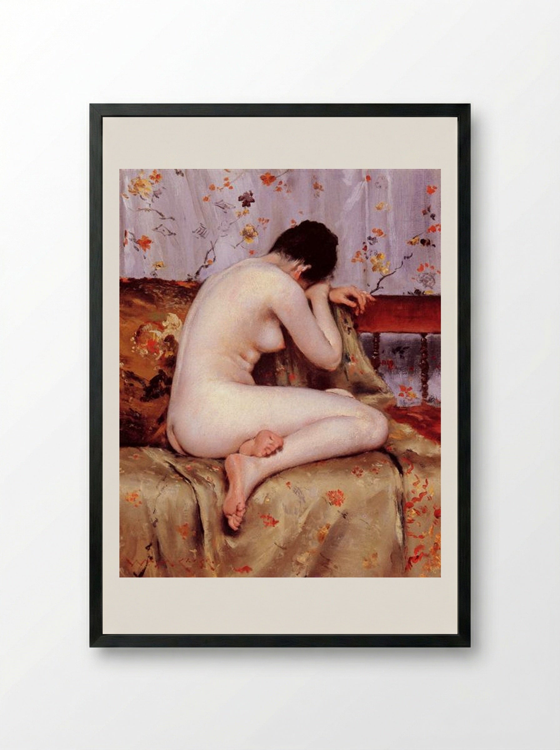 Modern Magdalen - William Merritt Chase - Framed Print Black