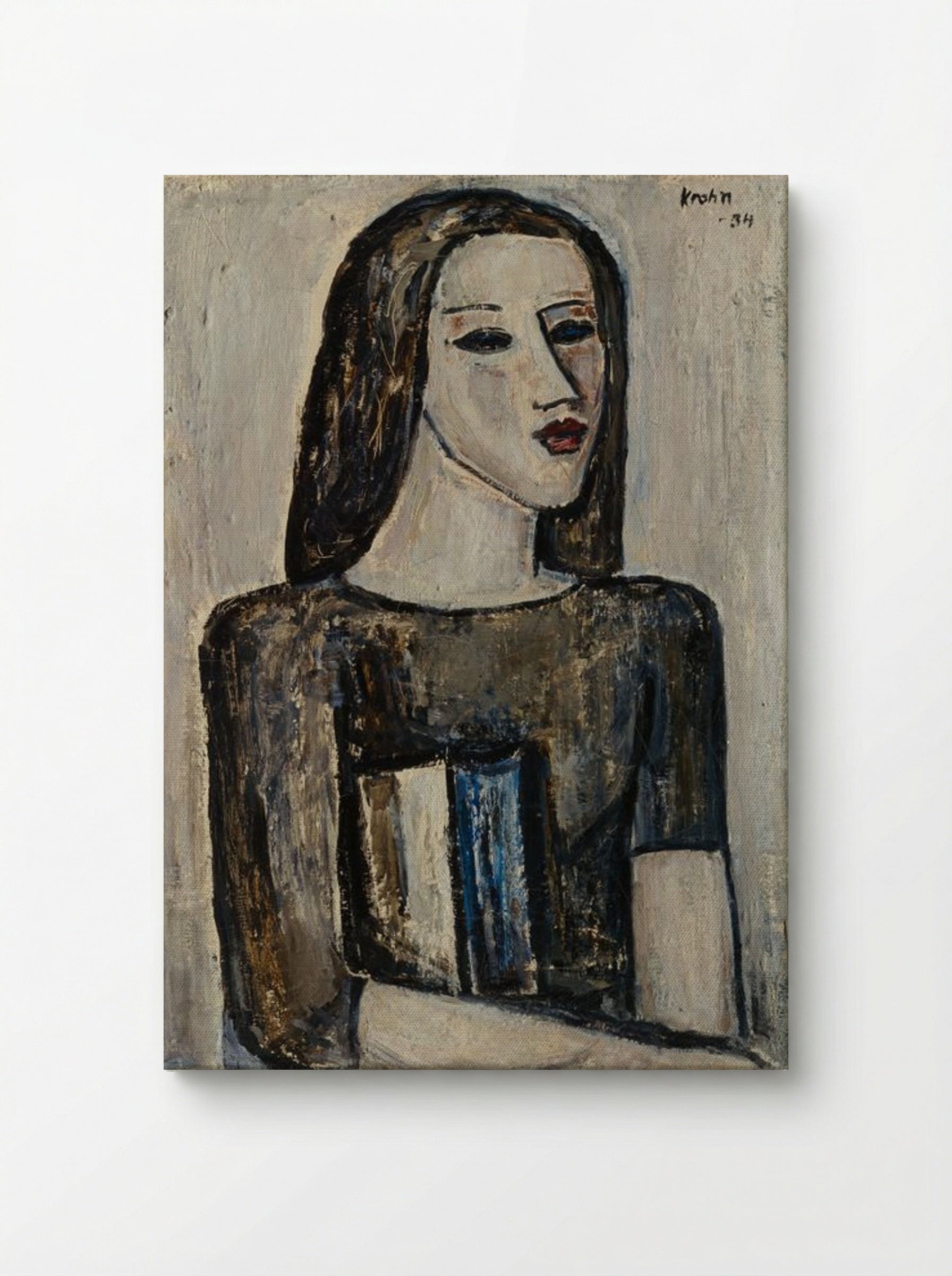 Schoolgirl - Ernst Krohn - Canvas