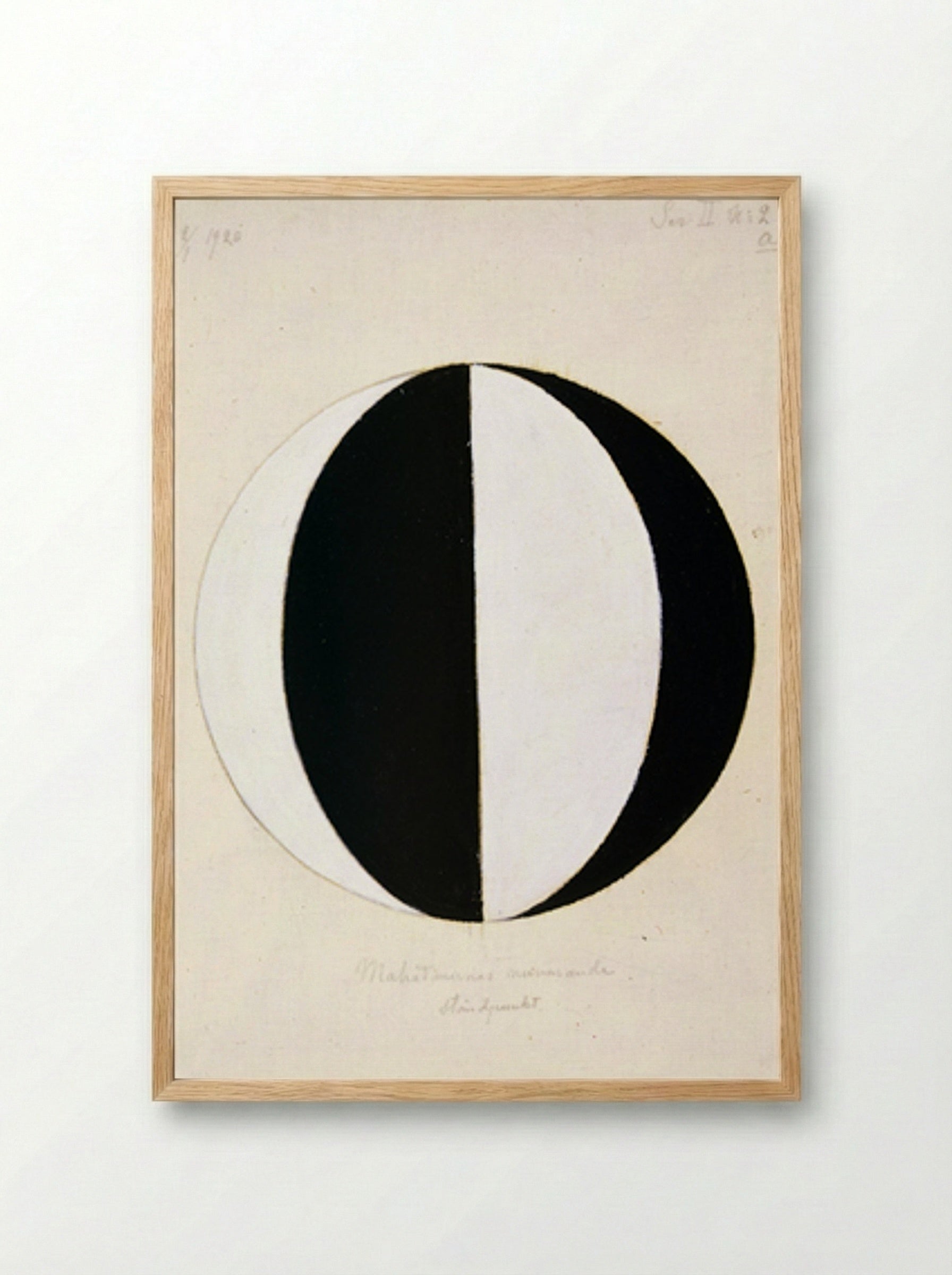 The Mahatmas Present Standing Point, Series II, No. 2a - Hilma af Klint - Framed Print Wood