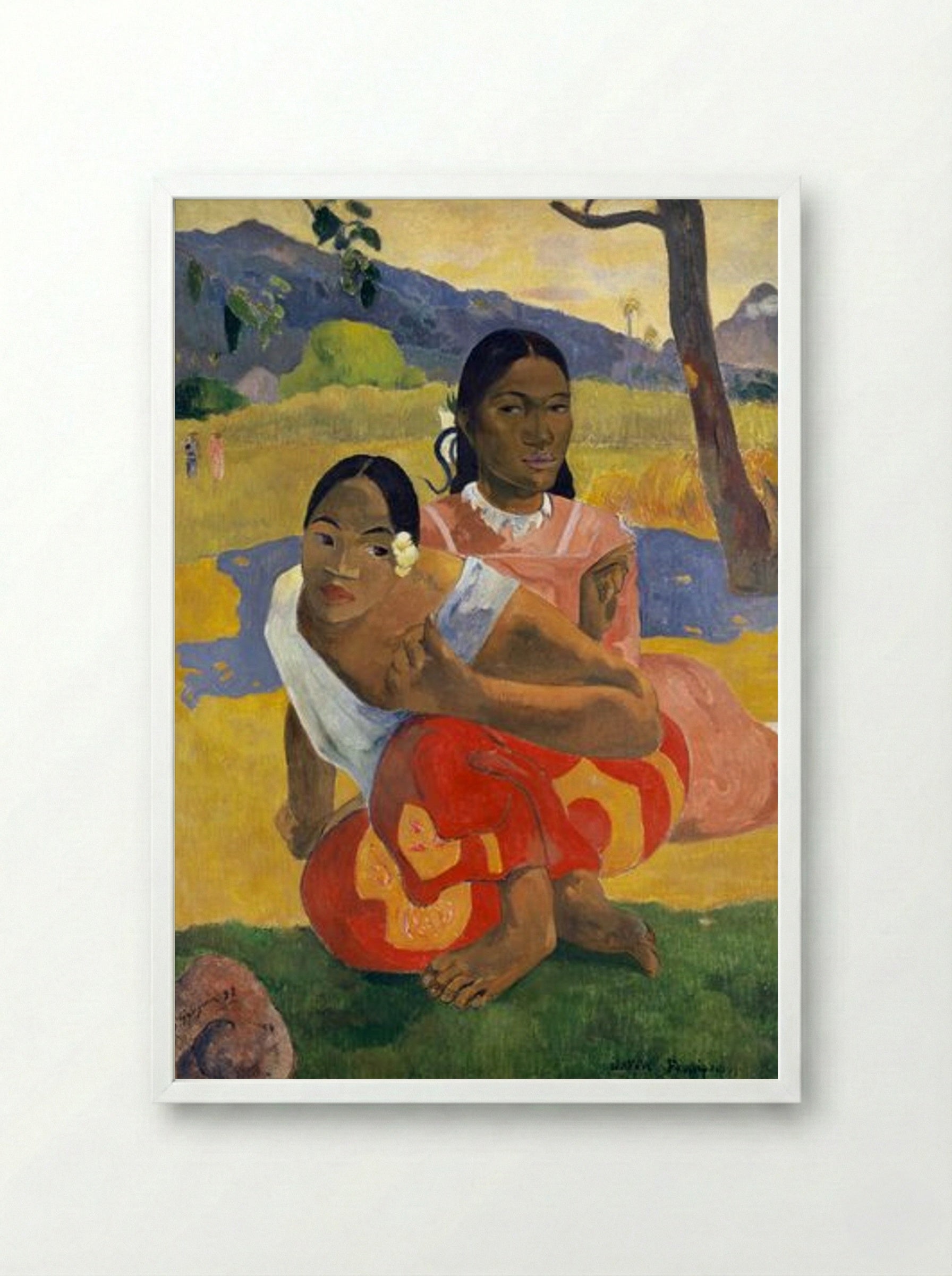 When Will You Marry? - Paul Gauguin - Framed Print White