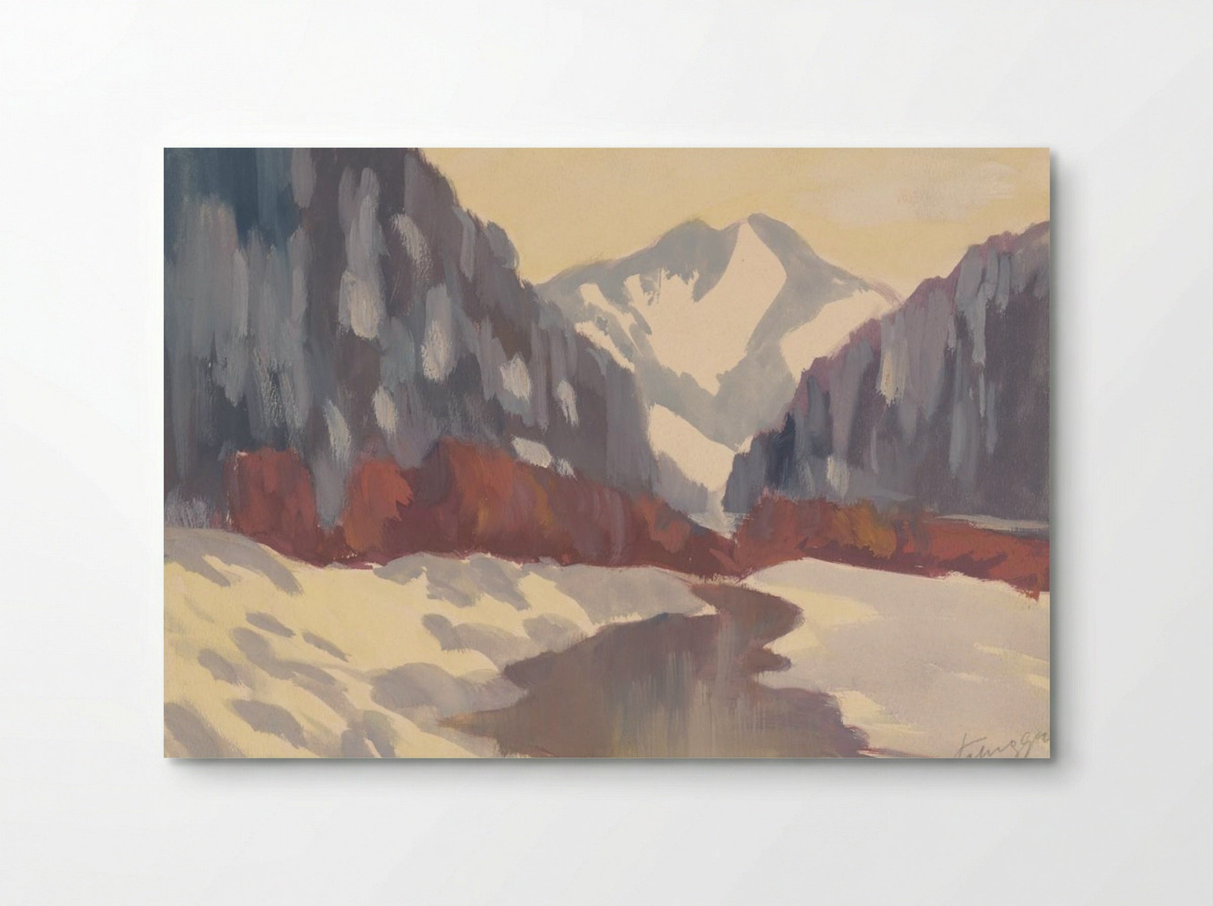 Brook in the Winter - Zolo Palugyay - Poster