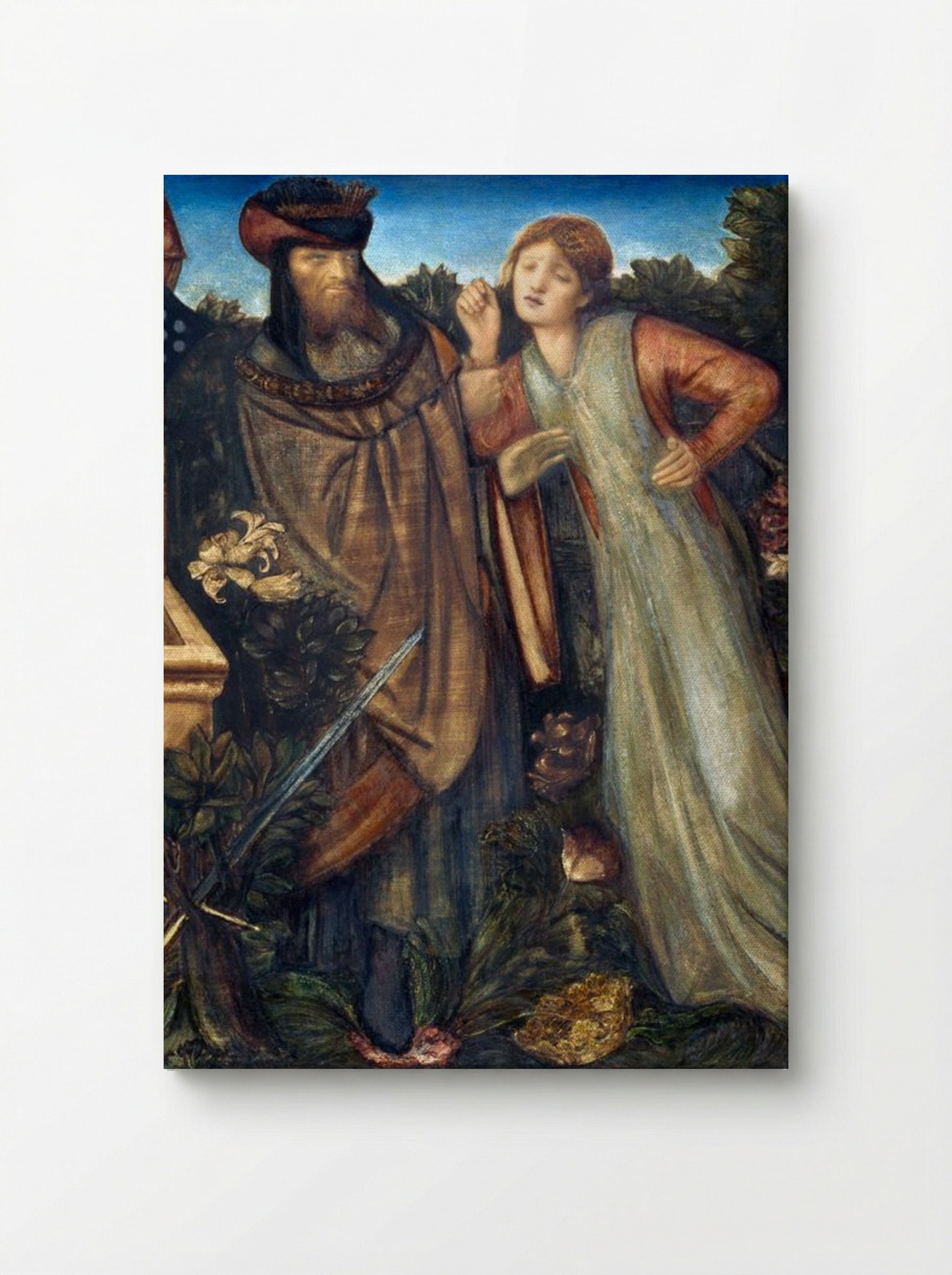 King Mark and La Belle Iseult - Edward Burne-Jones - Canvas
