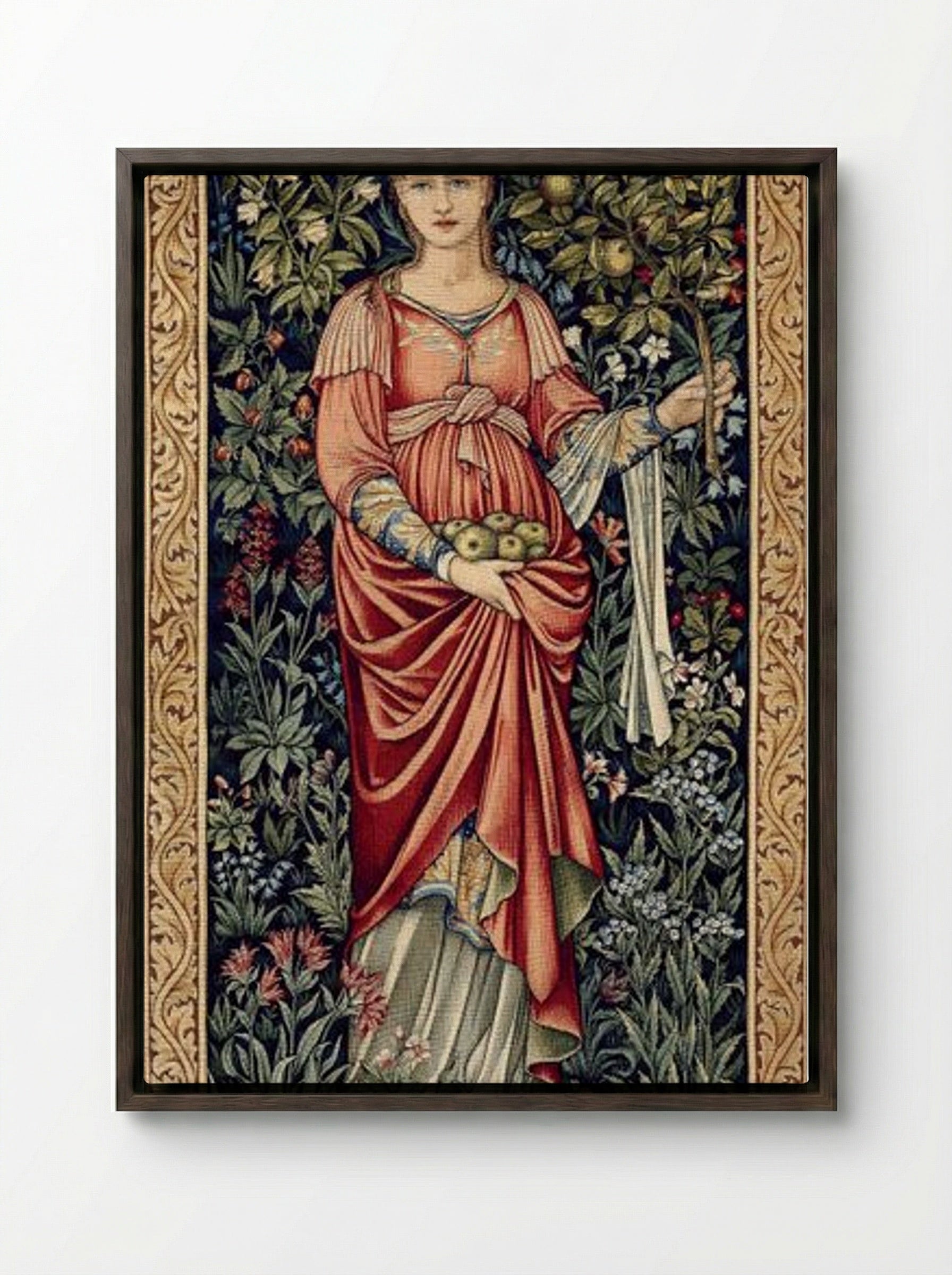 Pomona - Edward Burne-Jones - Framed Canvas Dark Wood