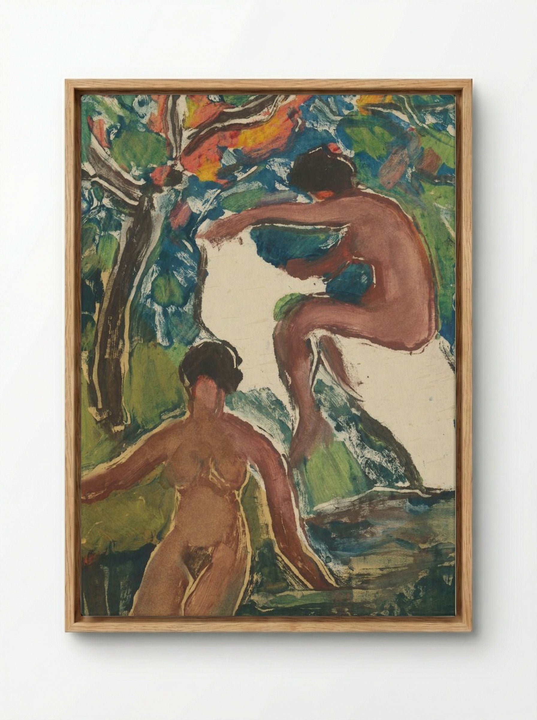 Swimming - Zolo Palugyay - Framed Canvas Wood