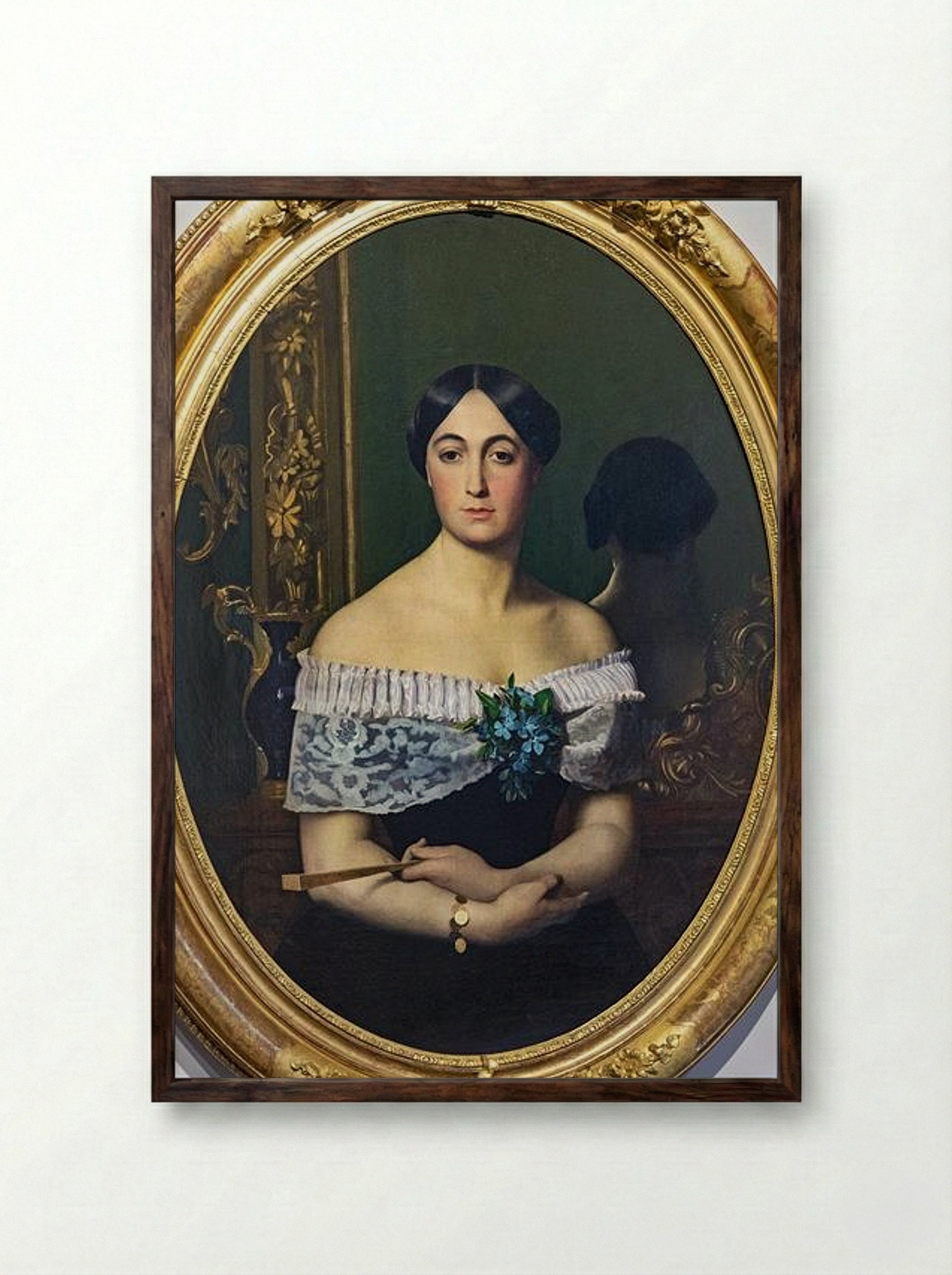Portrait of Marianne Elisa Birch - Jean-Léon Gérôme - Framed Print Dark Wood