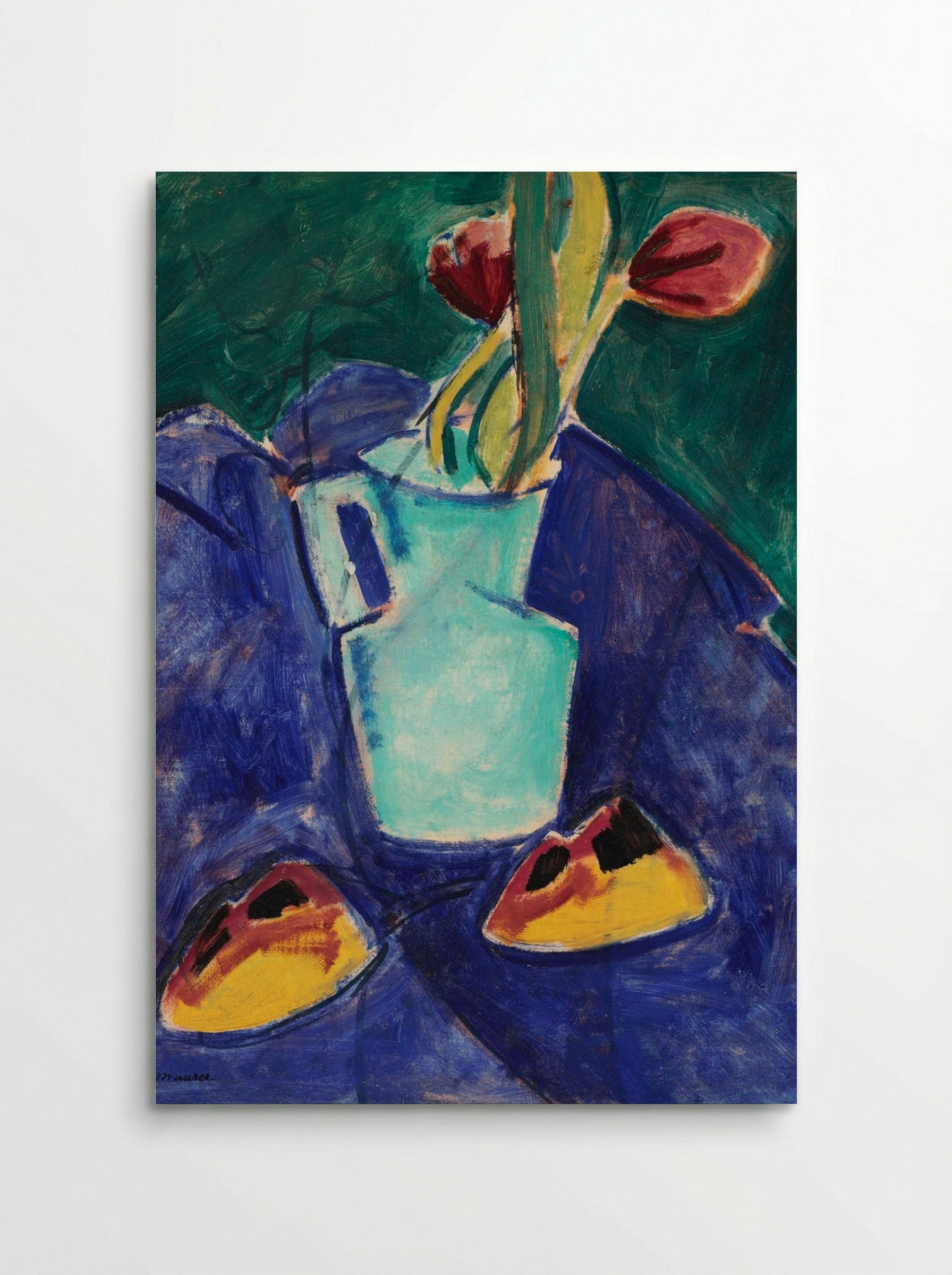 Tulips in a Green Vase - Alfred Henry Maurer - Poster