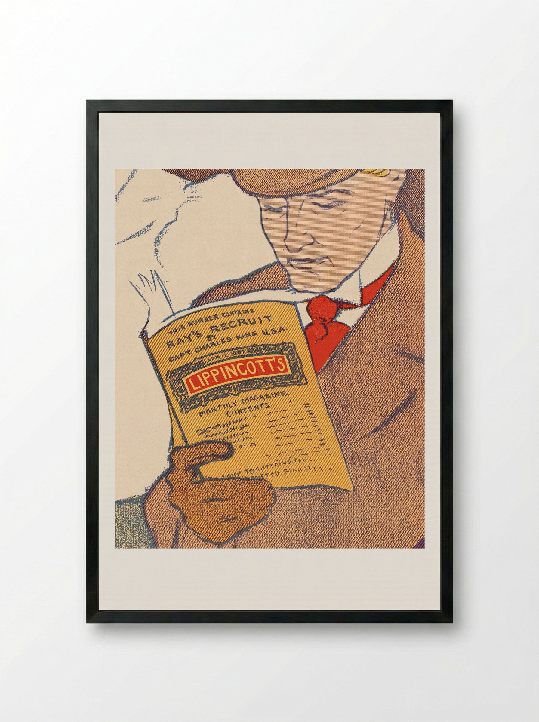 Lippincott's, April - Edward Penfield - Framed Print Black