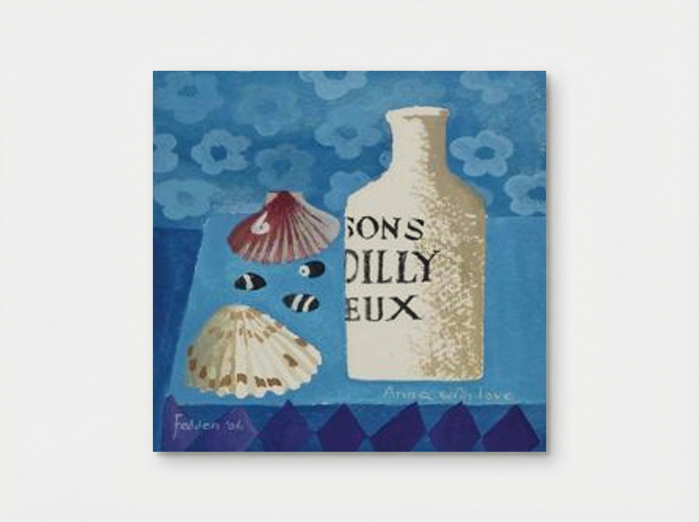 Still Life with Bottle and Shells - Mary Fedden - Poster