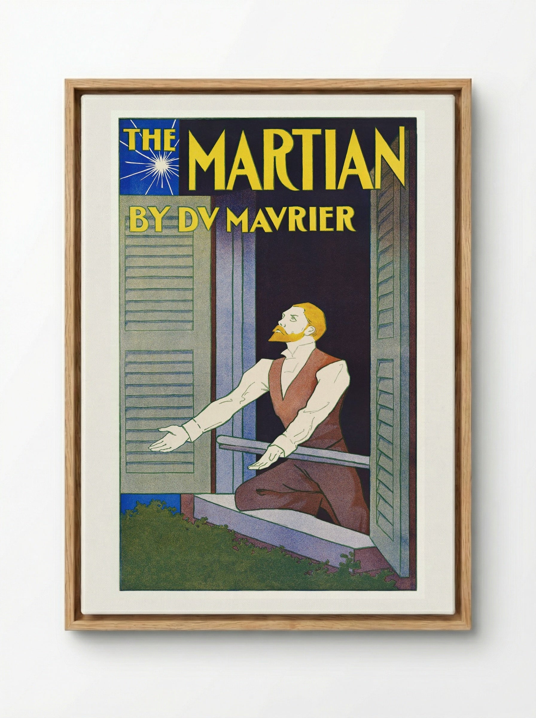 The Martian by D.V. Maurier - Edward Penfield - Framed Canvas Wood