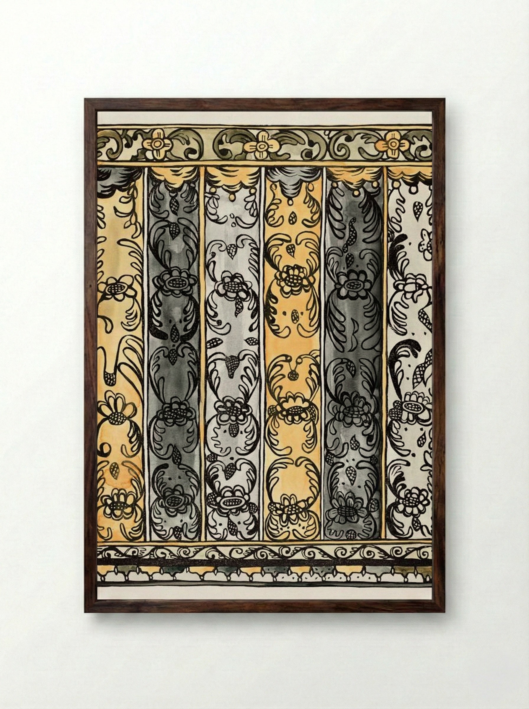 Plate 22, Wall Decoration: Laguna (From Portfolio) - Fine Art Print - Framed Print Dark Wood