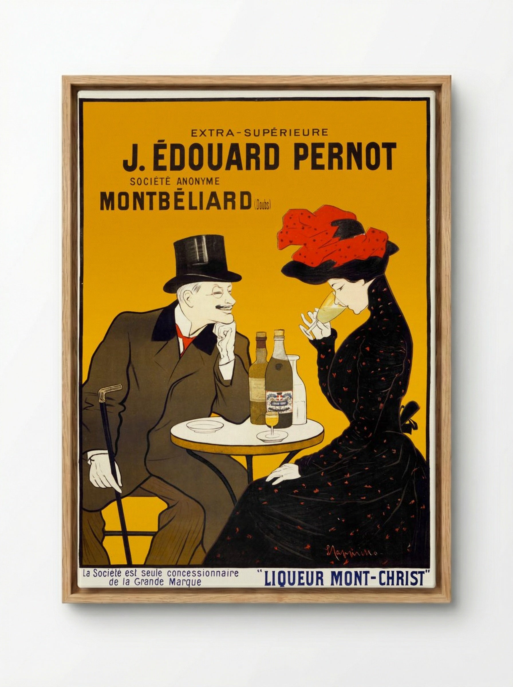 J. Edouard Pernot Liqueur Mont-Christ - Leonetto Cappiello - Framed Canvas Wood