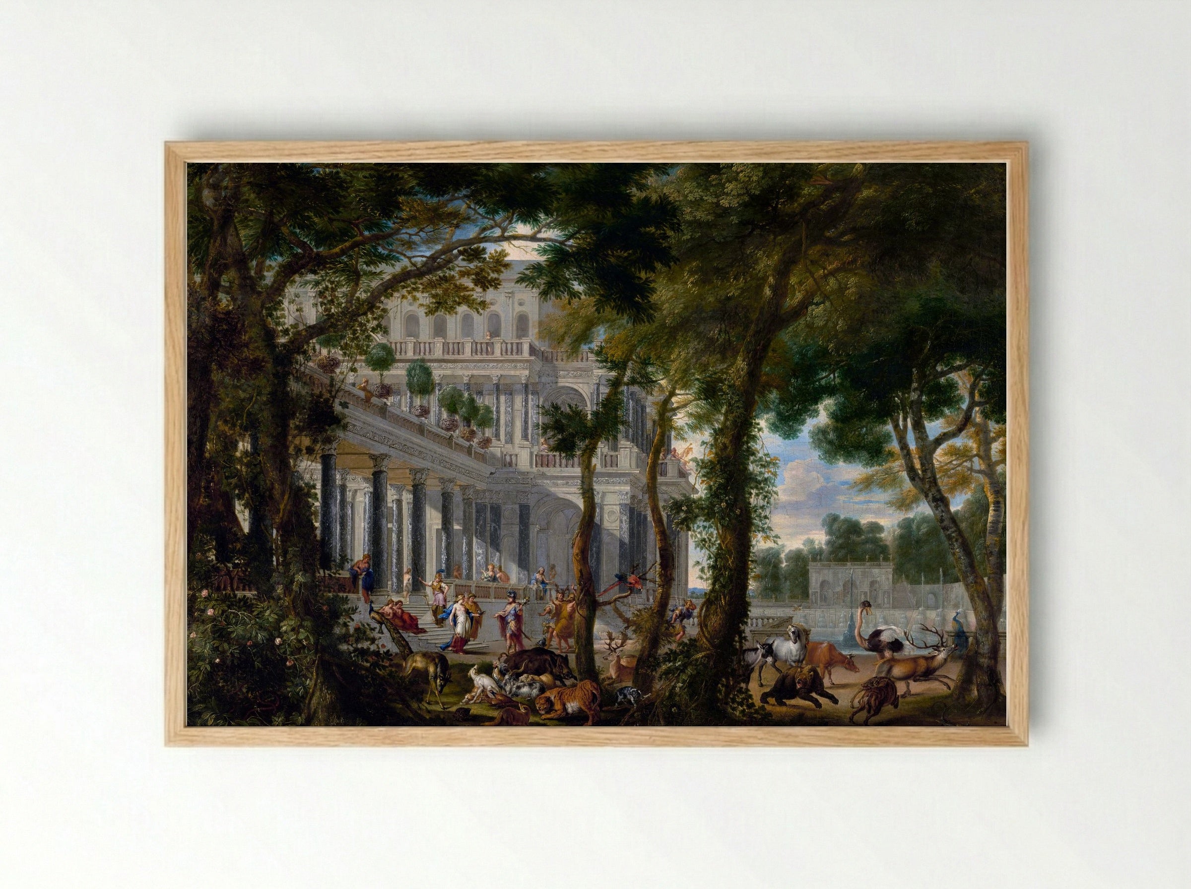 Ulysses at the Palace of Circe - Wilhelm Schubert van Ehrenberg - Framed Print Wood