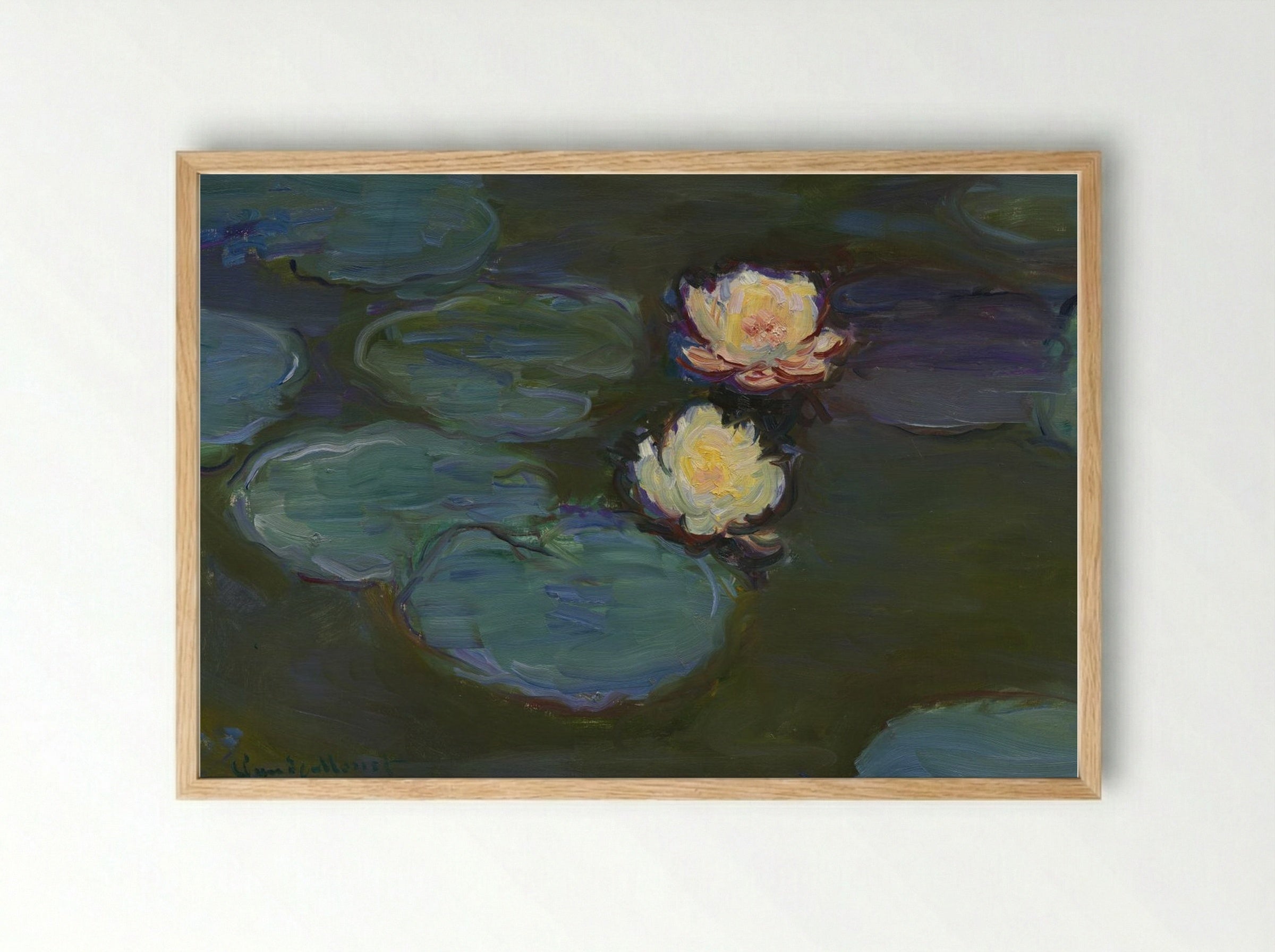 Water Lilies - Claude Monet - Framed Print Wood