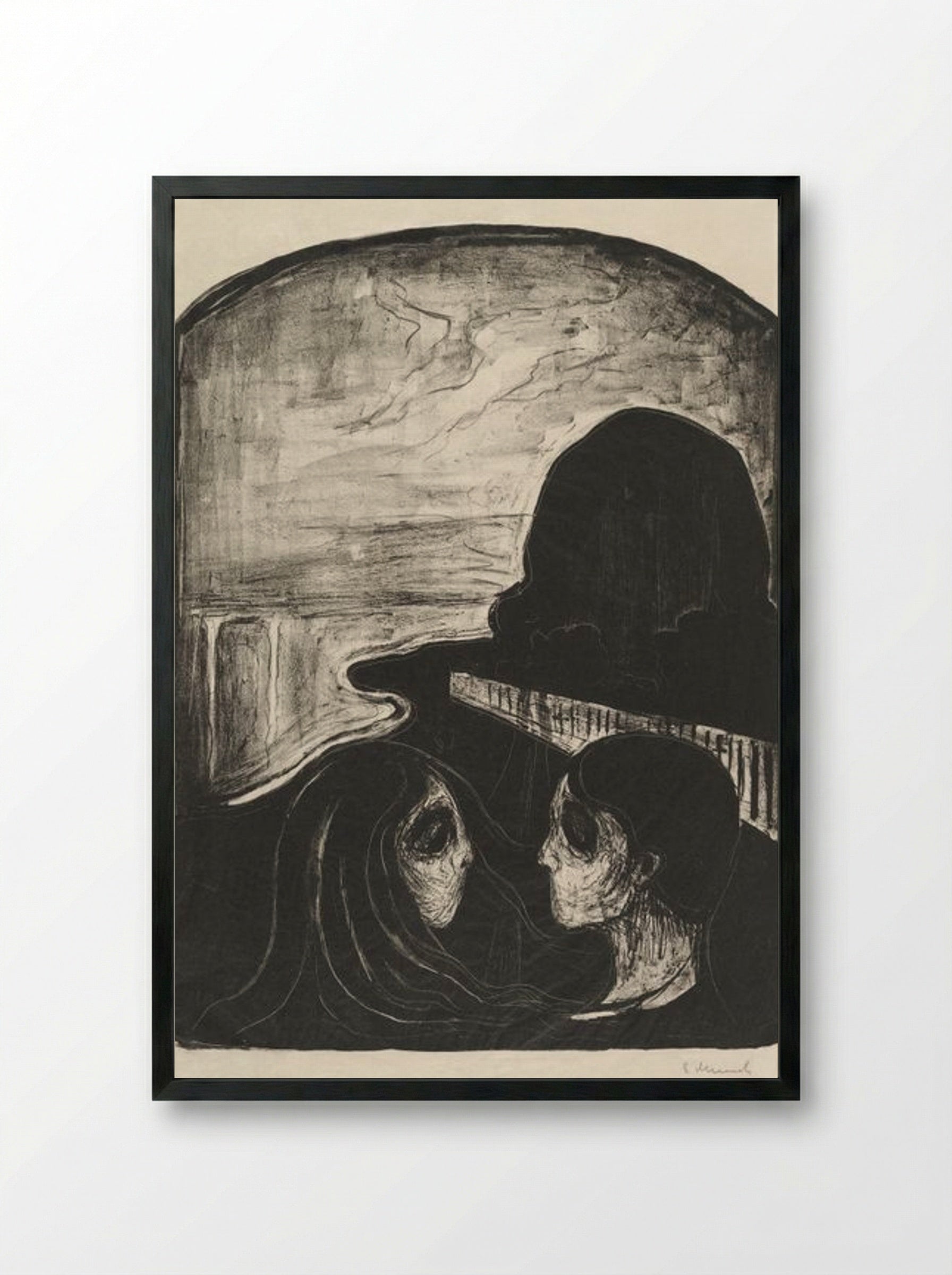 Attraction I - Edvard Munch - Framed Print Black